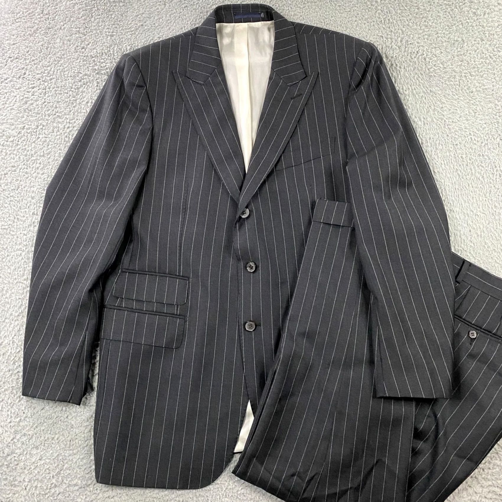 Suitsupply Suitsupply Pants Mens 48 Gray Washington Intl Suit 48L Slim 38x31 Pin Stripe Wool Size 38R - 2 Thumbnail