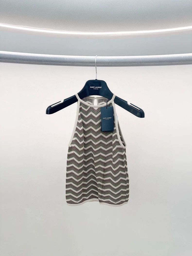 Other Saint Laurent Paris Card-colored striped vest Size XS / US 0-2 / IT 36-38 - 1 Thumbnail