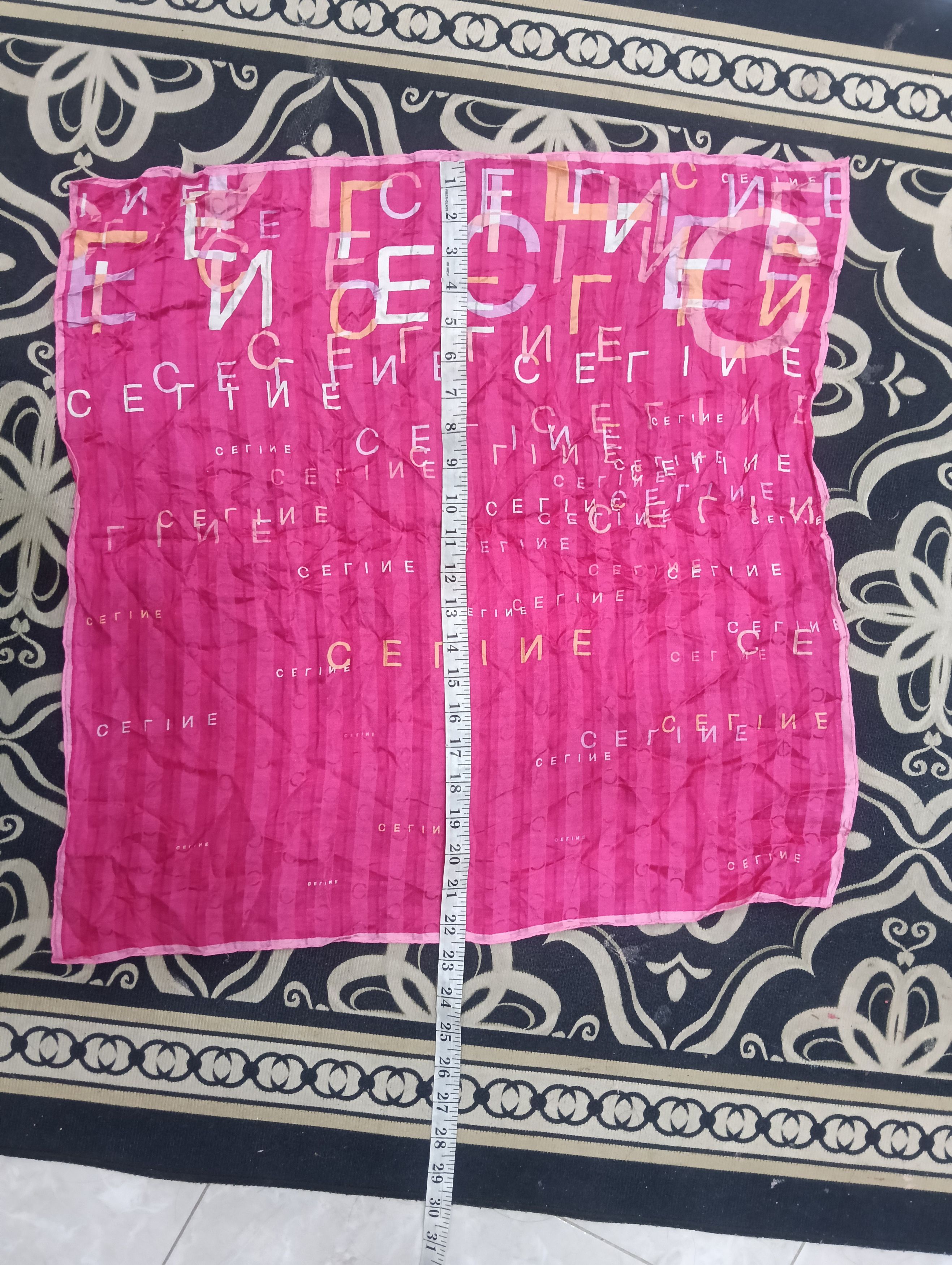 Celine Celine Pink Scarf Size ONE SIZE - 6 Thumbnail