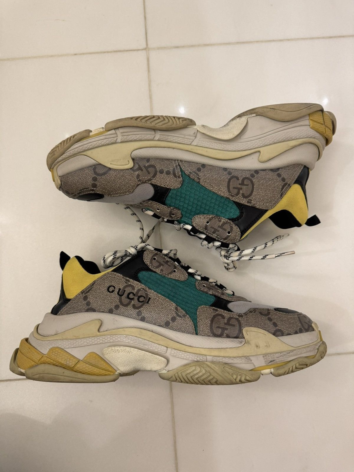 Balenciaga × Gucci Balenciaga Gucci Triple S Size US 13 / EU 46 - 1 Thumbnail