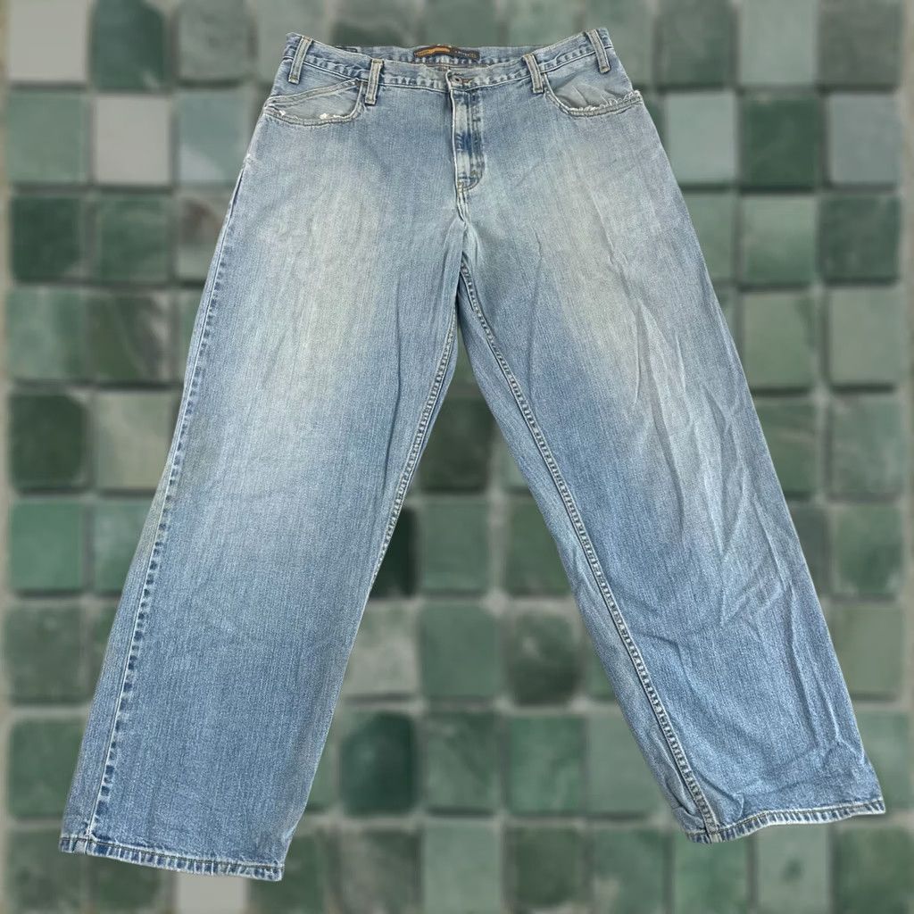 Levi's Vintage Levi's Silver Tab Baggy Jeans Men 38x33 Light Blue Distressed Denim Skate Size US 38 / EU 54 - 1 Thumbnail