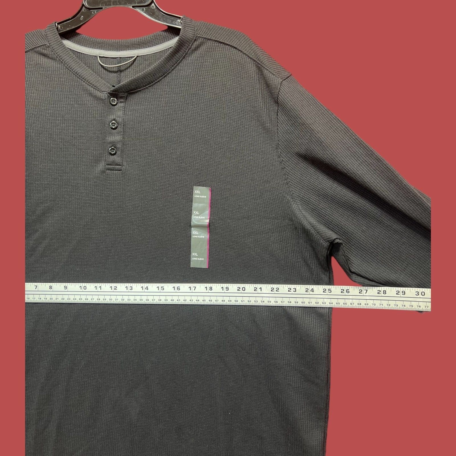 Other All In Motion - Men's Waffle-Knit Henley Athletic Top - Blac Size US XXL / EU 58 / 5 - 5 Thumbnail
