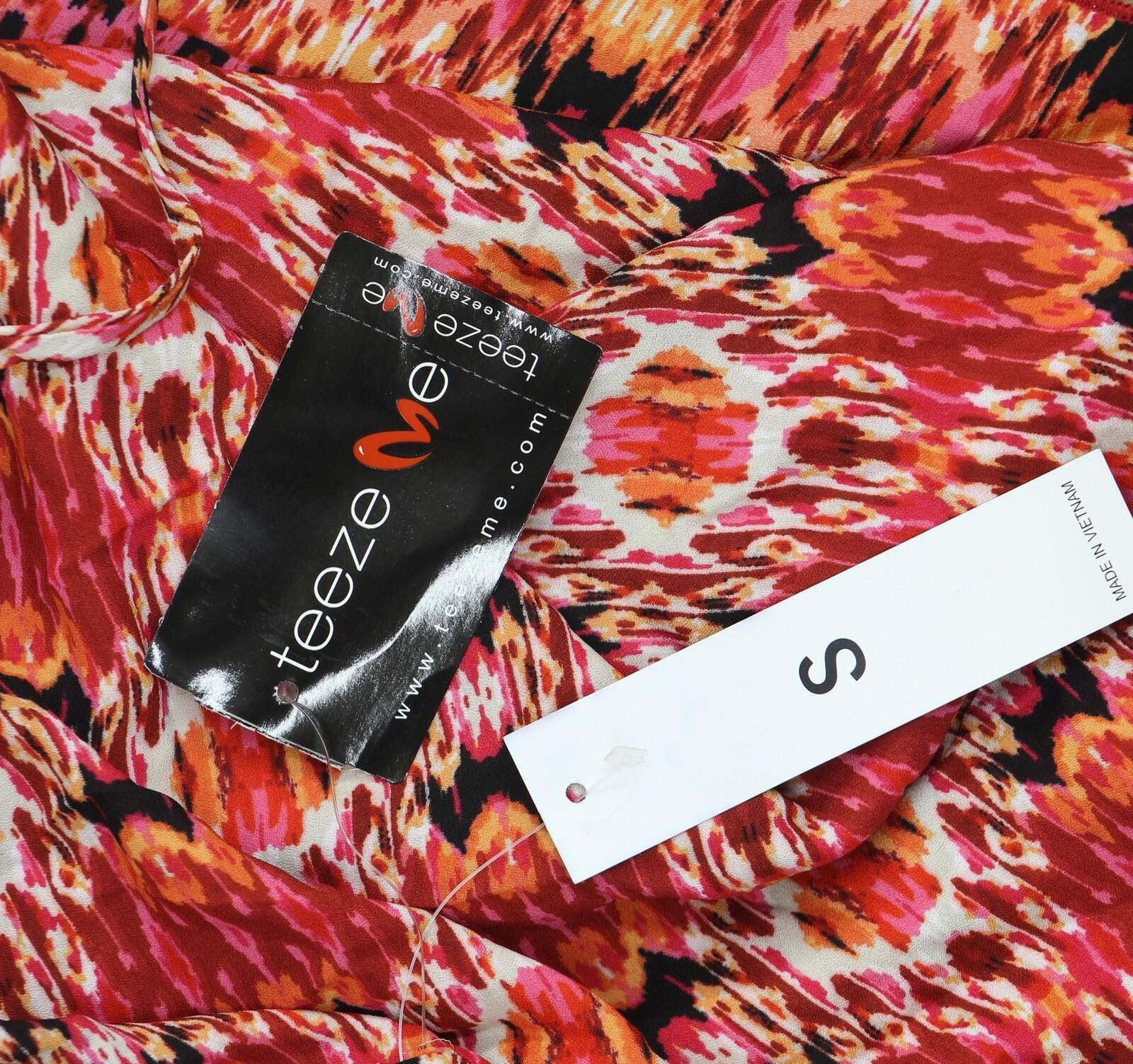 Other Nwt Teeze Me Strap Tribal Bandeau Dress Fire Red Multi S Size S / US 4 / IT 40 - 5 Thumbnail