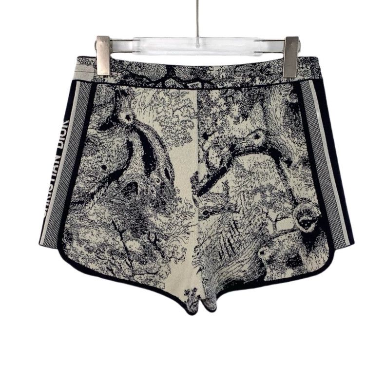 Dior Dior Jungle Series Color Block Logo Cashmere Shorts 2506-Ne Size 42" / US 20 - 2 Thumbnail