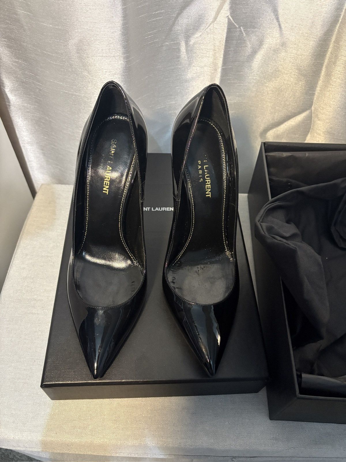 Saint Laurent Paris × Yves Saint Laurent Saint Laurent 110mm Opyum Pumps Size US 9.5 / IT 39.5 - 2 Thumbnail