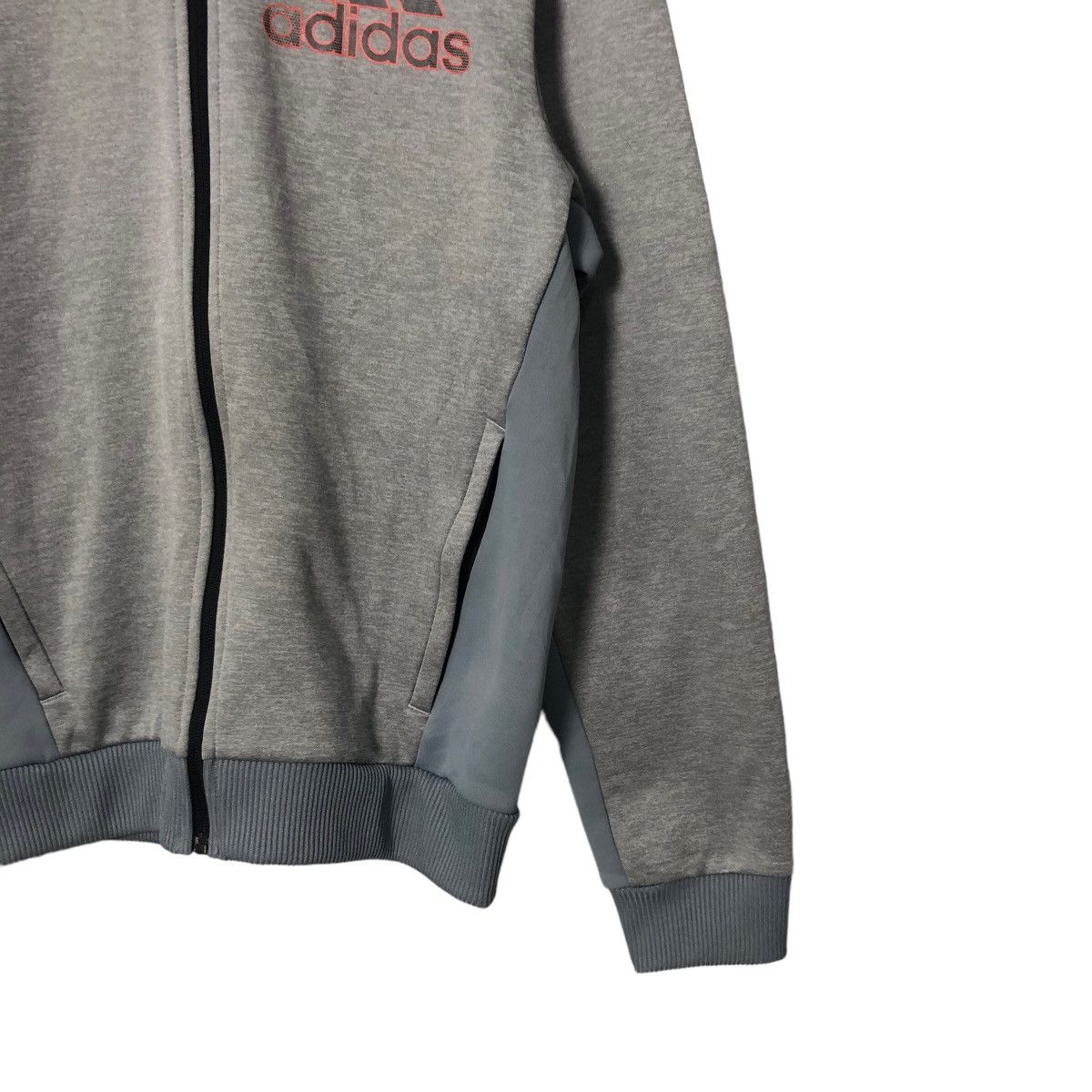 Vintage Vintage Adidas Big Logo Zipper Ups Hoodie Jacket Size US M / EU 48-50 / 2 - 2 Thumbnail