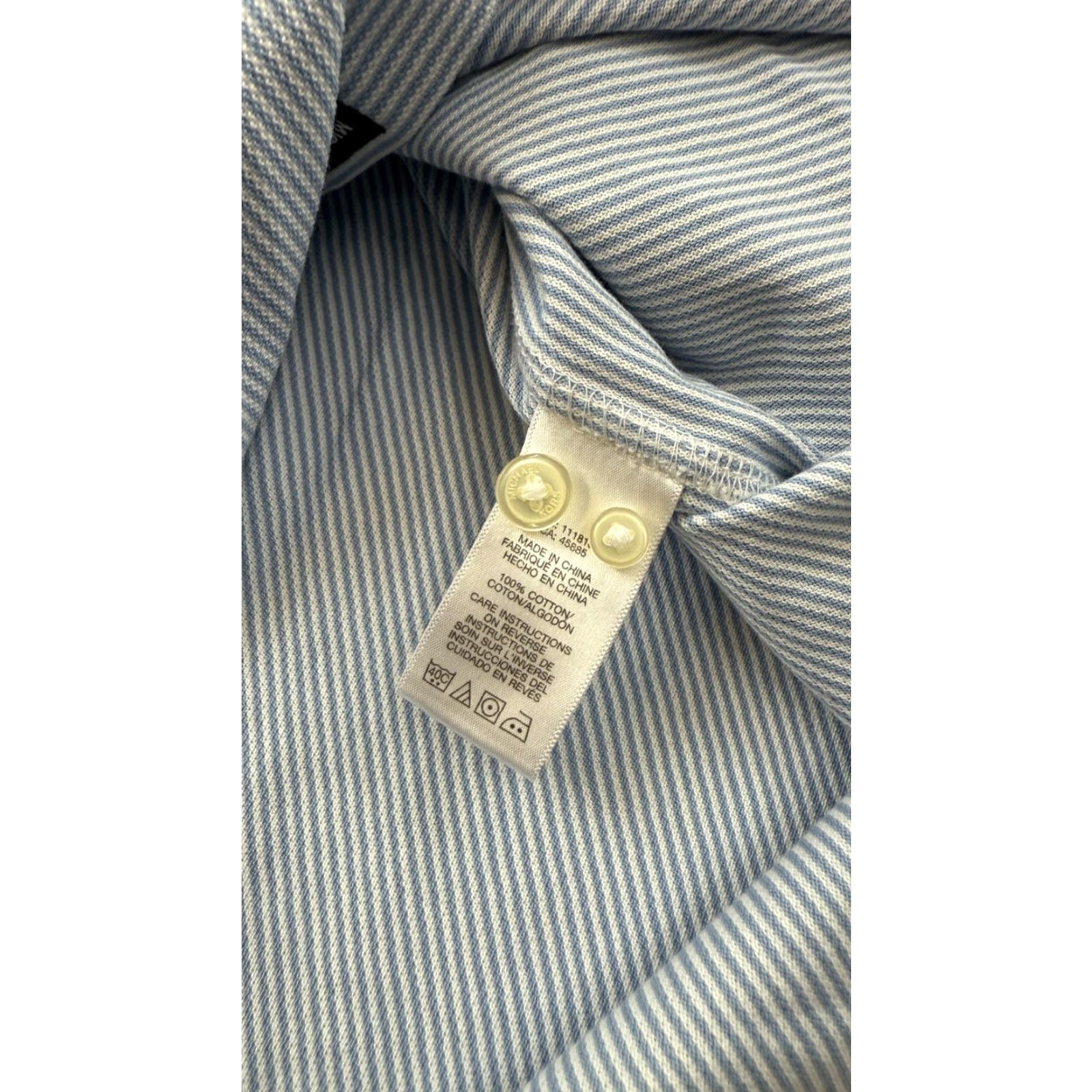 Michael Kors Michael Kors Button-Up Shirt Mens Medium Blue Striped Slim Fit Collared Size US M / EU 48-50 / 2 - 6 Thumbnail