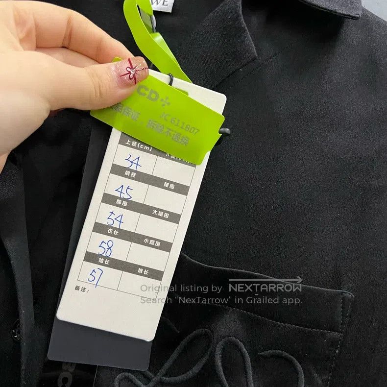 Loewe Loewe Black Embroidered Logo Shirt Size XXS / US 00 / IT 34 - 5 Thumbnail