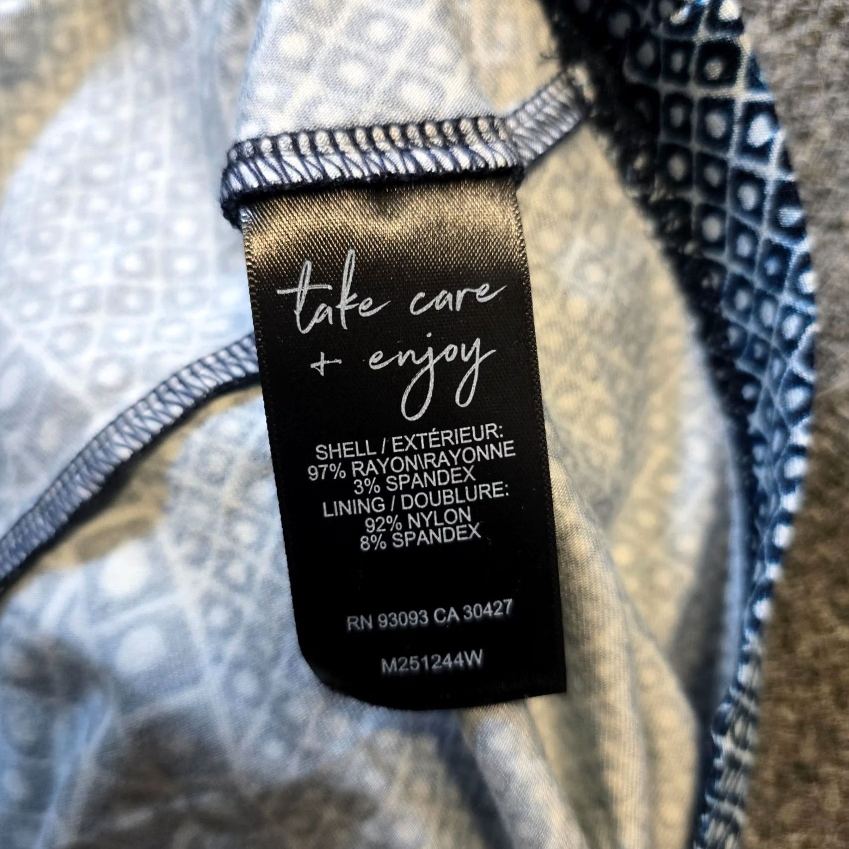 NIC+ZOE NIC+ZOE Dress Womens 2X Maxi Sleeveless Blue Stretch No Iron Travel Casual Long Knit Geometric V-Neck Pullover Summer Spring Current Era Size XXL / US 16-18 / IT 52-54 - 7 Thumbnail
