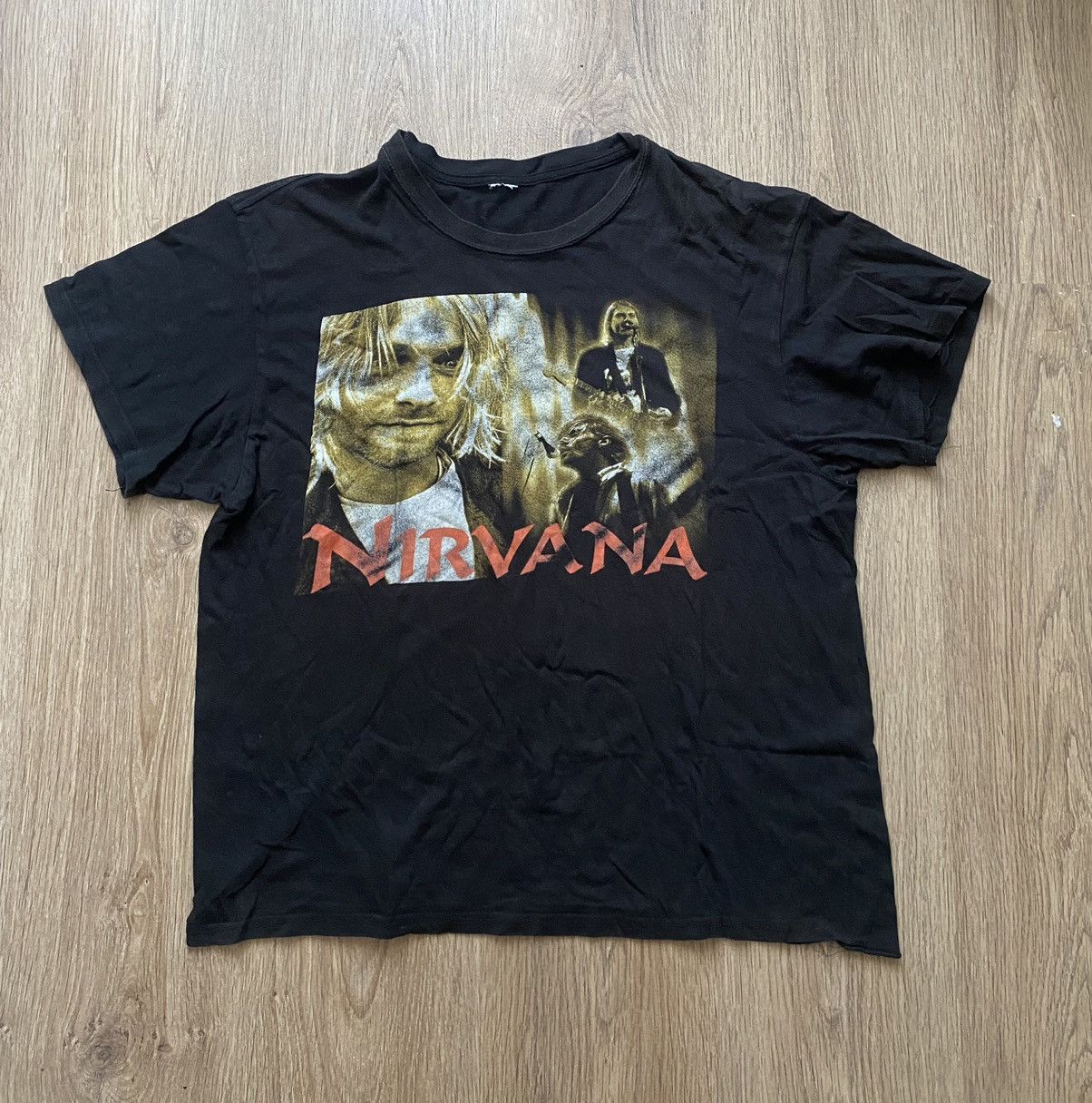 Band Tees × Vintage Vintage 90s Nirvana Faces Kurt Cobain (Smashing Pumpkins) Size US L / EU 52-54 / 3 - 1 Thumbnail