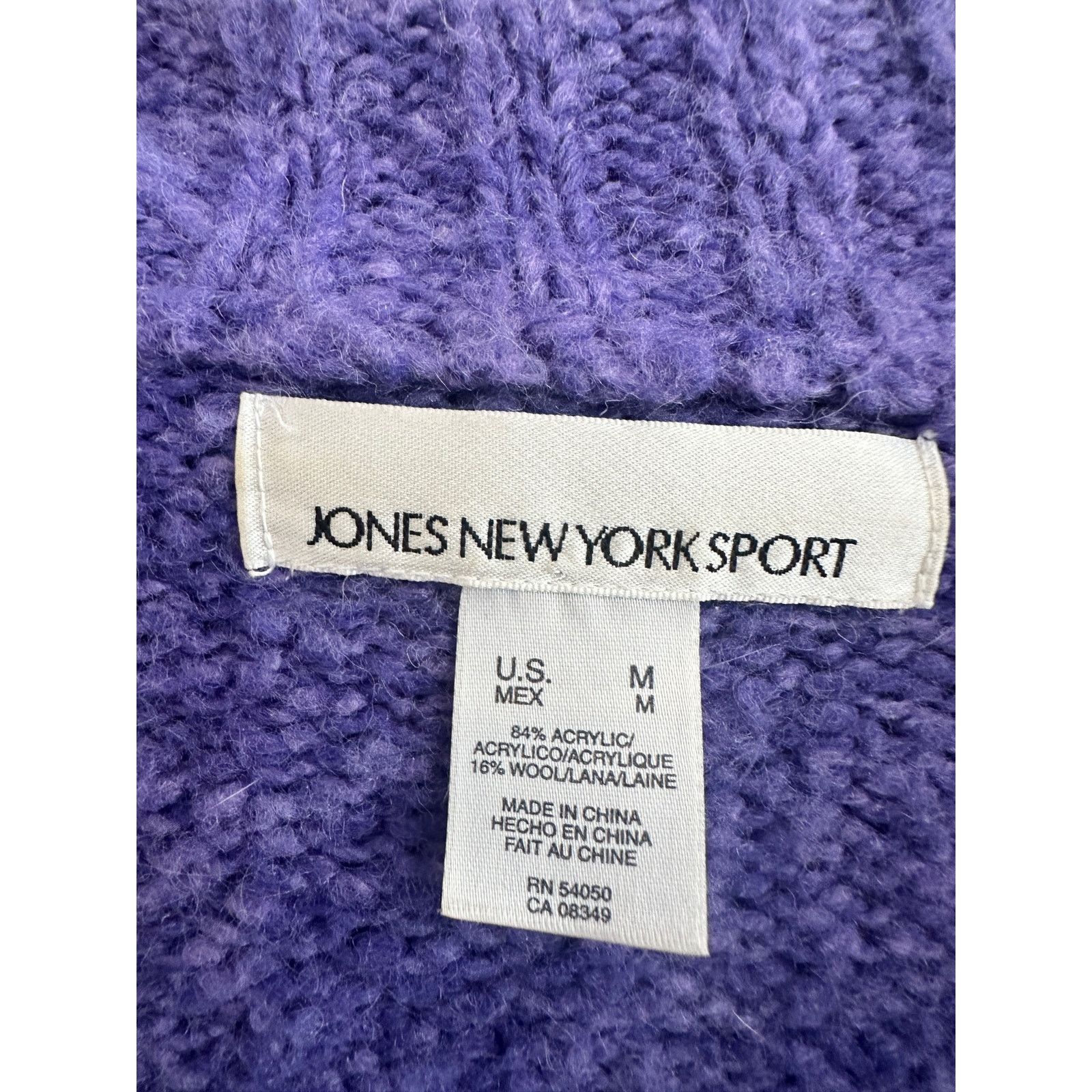 Jones New York Y2K Deep Periwinkle Collared Cardigan size medium Size M / US 6-8 / IT 42-44 - 7 Thumbnail
