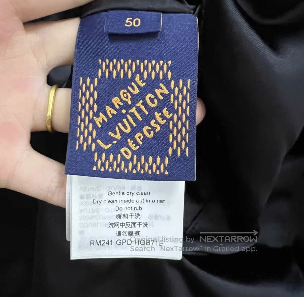 Louis Vuitton Black Varsity Bomber Jacket with 'Lovers' Embroidery. Size US M / EU 48-50 / 2 - 4 Thumbnail