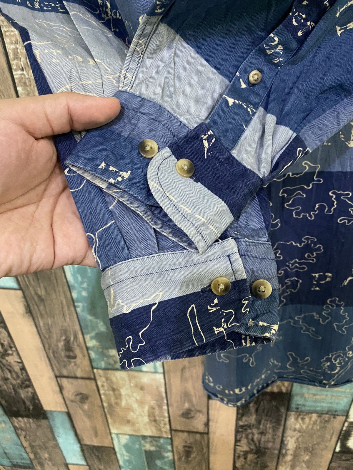Nautica Rare Vintage Nautica Patchwork North Carolina Print Shirt Size US M / EU 48-50 / 2 - 9 Thumbnail
