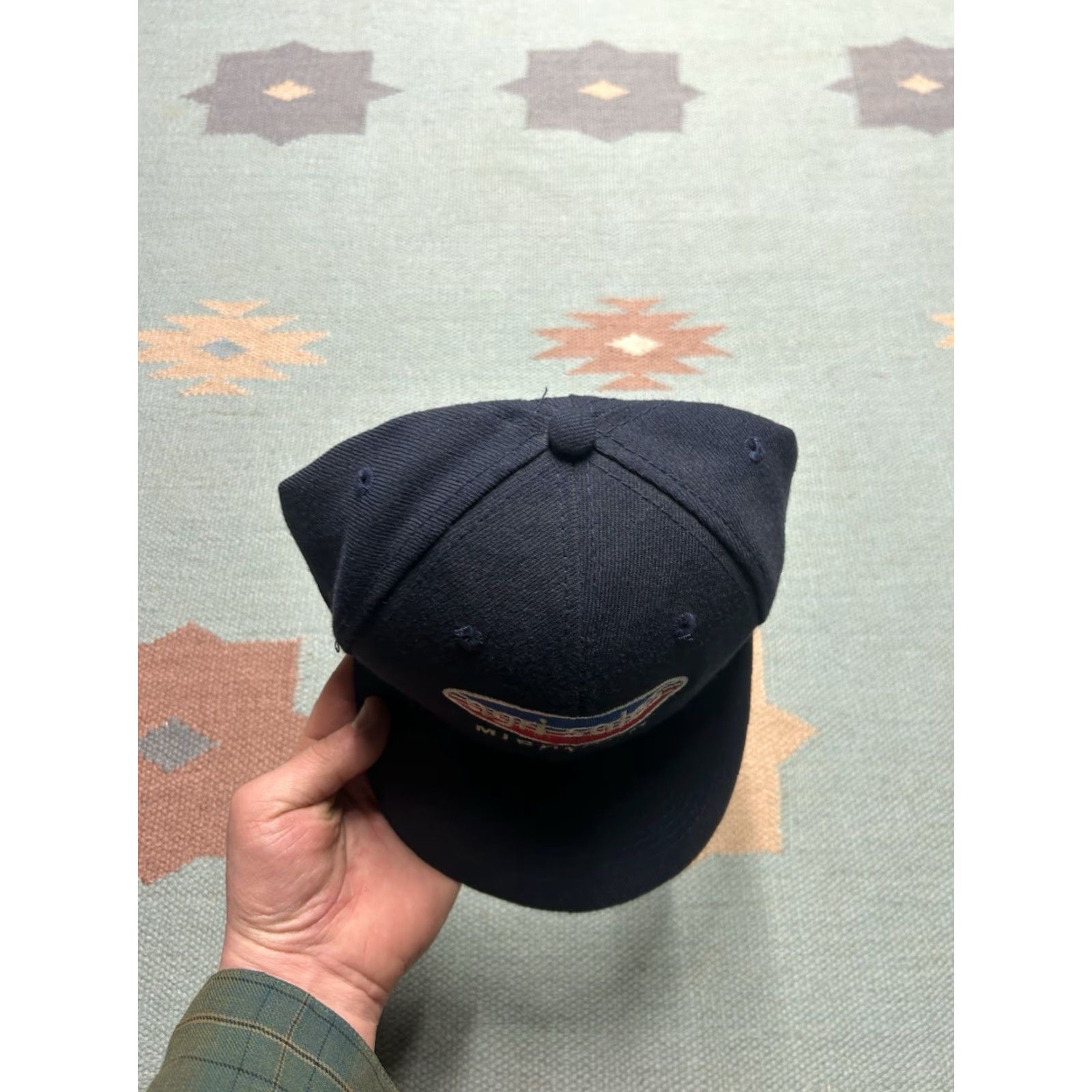 Vintage VINTAGE SnapBack Hat Cap Agri Sales Michigan Bean People Farm Blue Adjustable Mens Size ONE SIZE - 3 Thumbnail