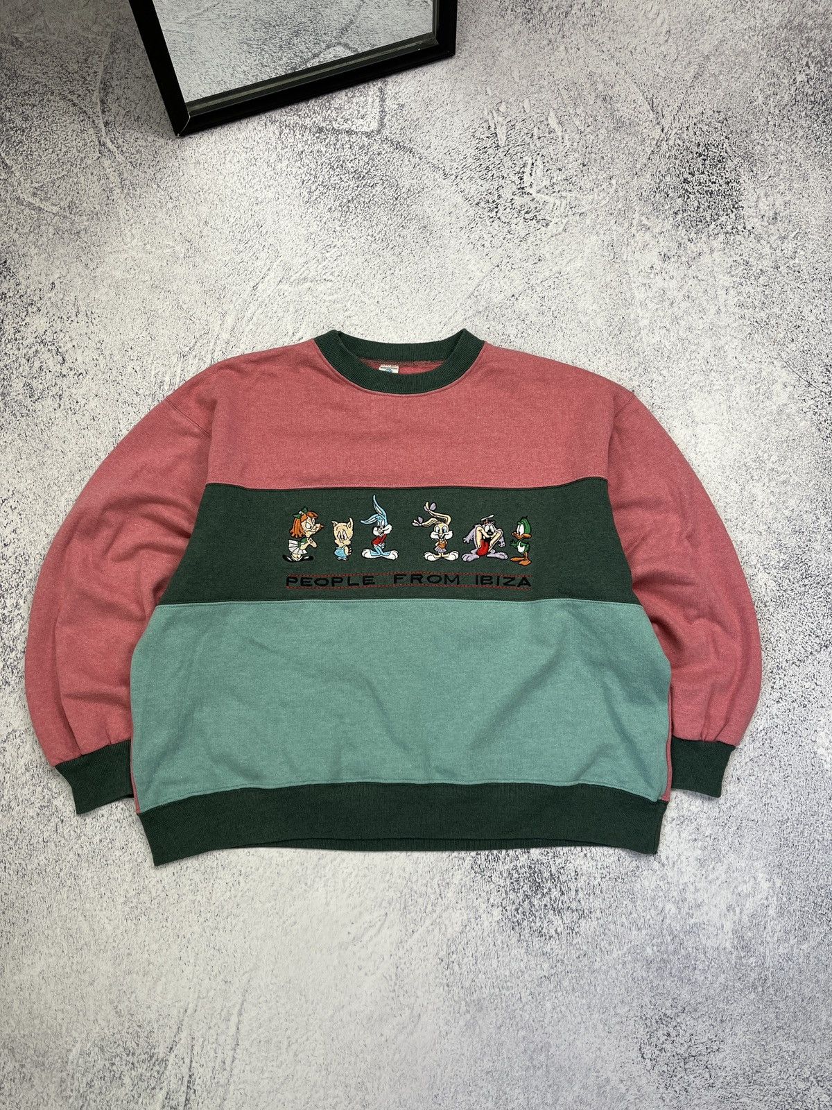 Cartoon Network Vintage Looney Tunes 1992 Warner Bros Sweatshirt France Rare Size US S / EU 44-46 / 1 - 1 Thumbnail