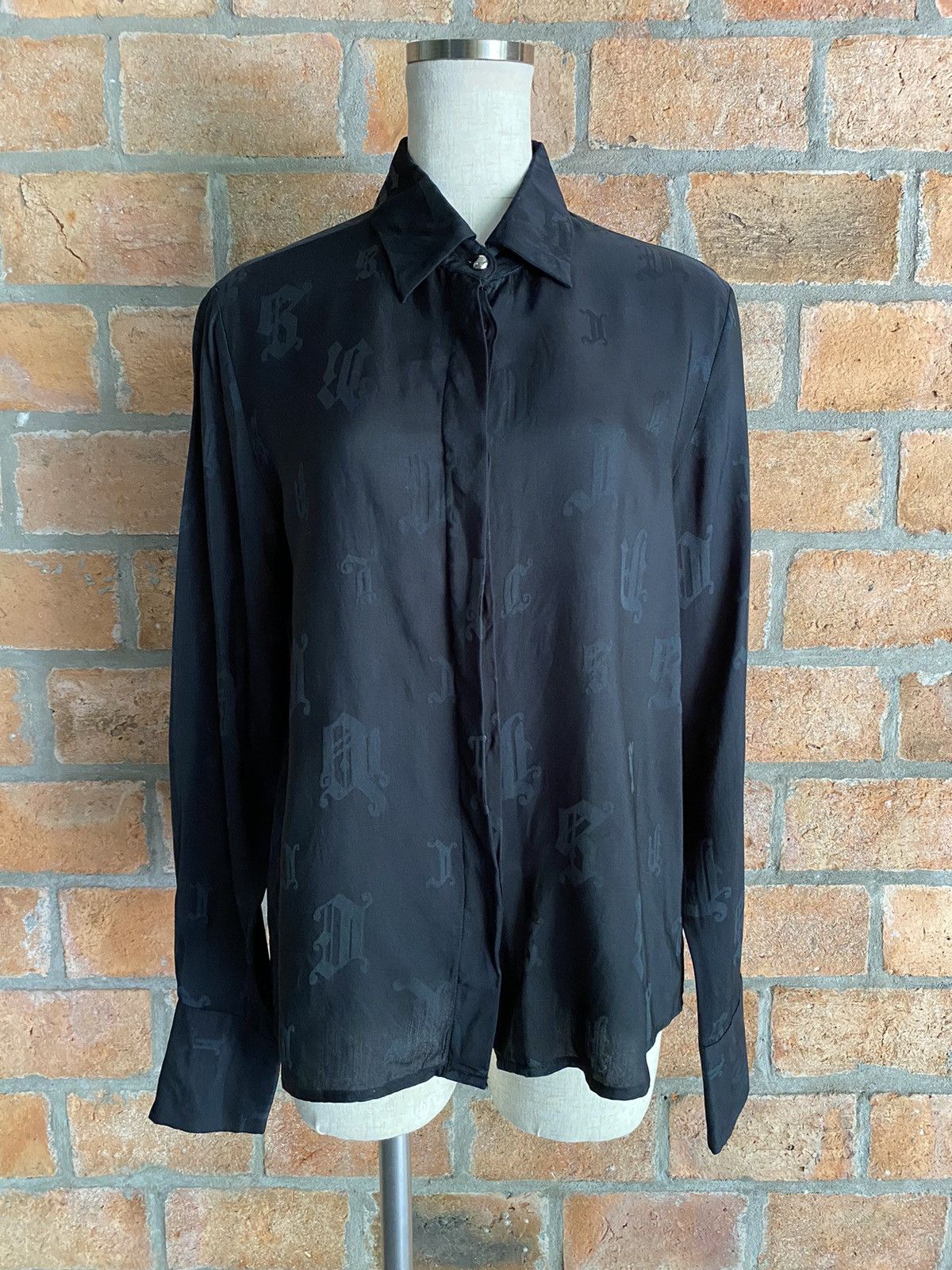 Versace VERSACE CLASSIC Rayon Black Shirt Size M / US 6-8 / IT 42-44 - 20 Thumbnail