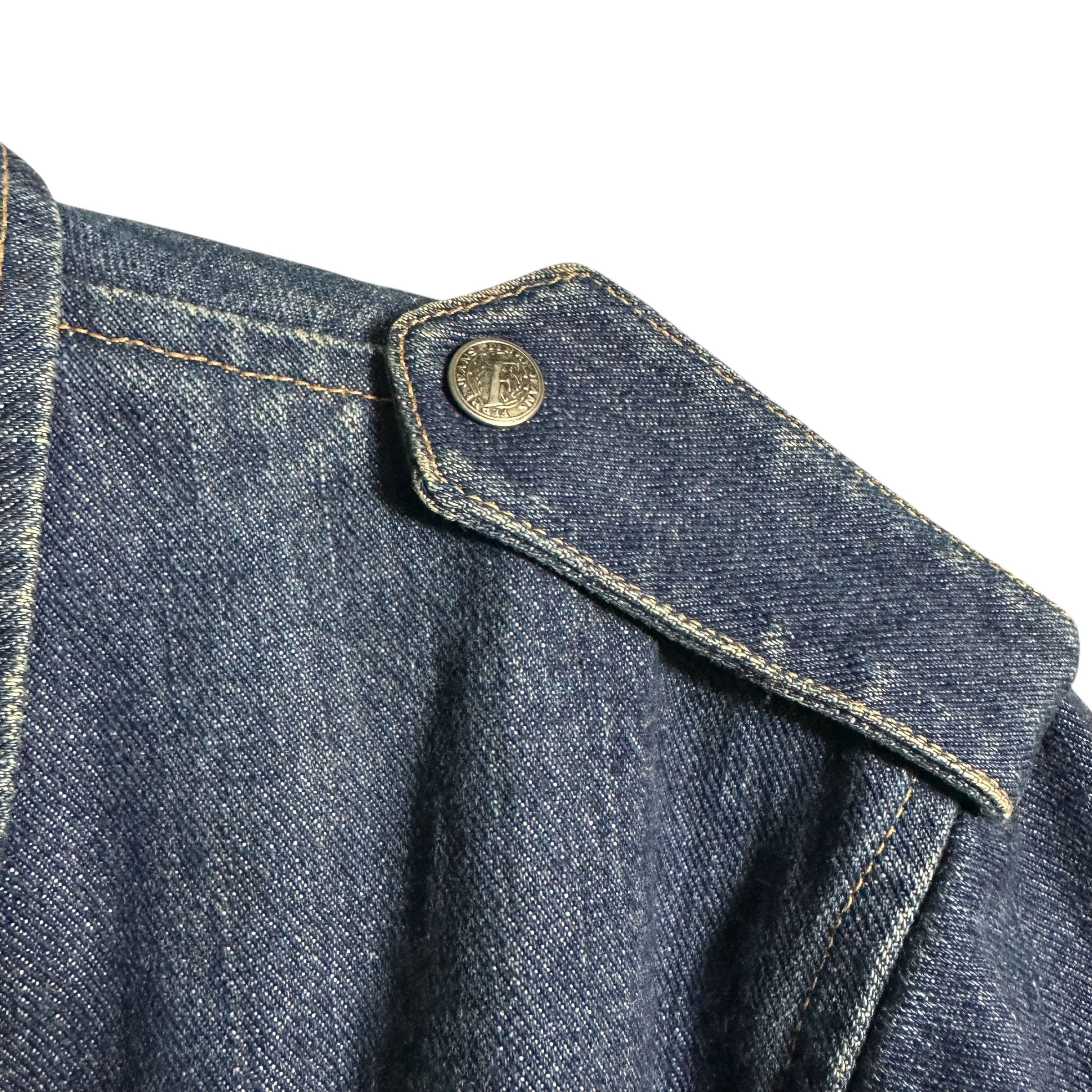 Gianfranco Ferre 🔥RARE🔥Vintage Gianfranco Ferre Double Collar Denim Jacket Size US L / EU 52-54 / 3 - 5 Thumbnail