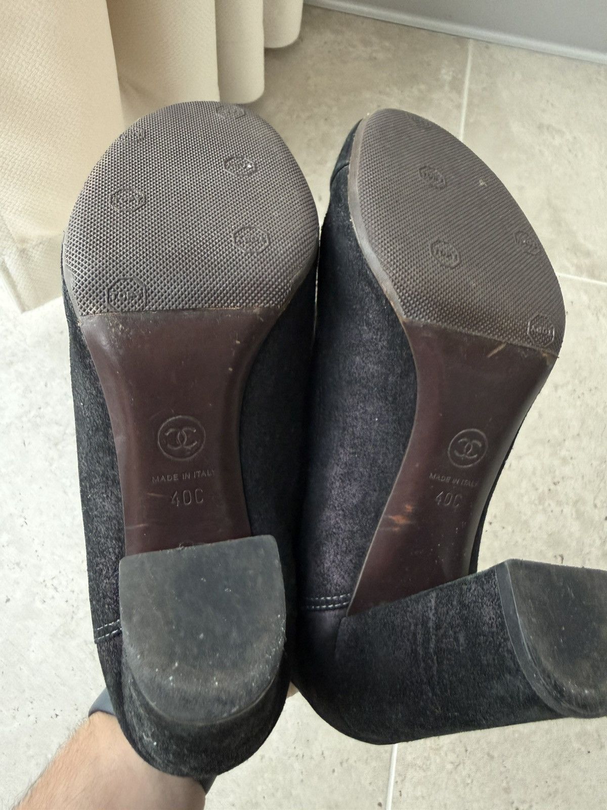 Chanel CHANEL Iridescent Wool Suede CC Snap Buttons Ankle Boots Size US 9 / IT 39 - 8 Thumbnail