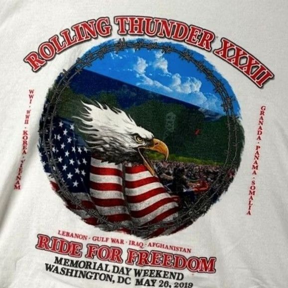 Harley Davidson Harley-Davidson T-Shirt Mens 2XL White Graphic Motorcycle Tee Made In USA Size US XXL / EU 58 / 5 - 6 Thumbnail