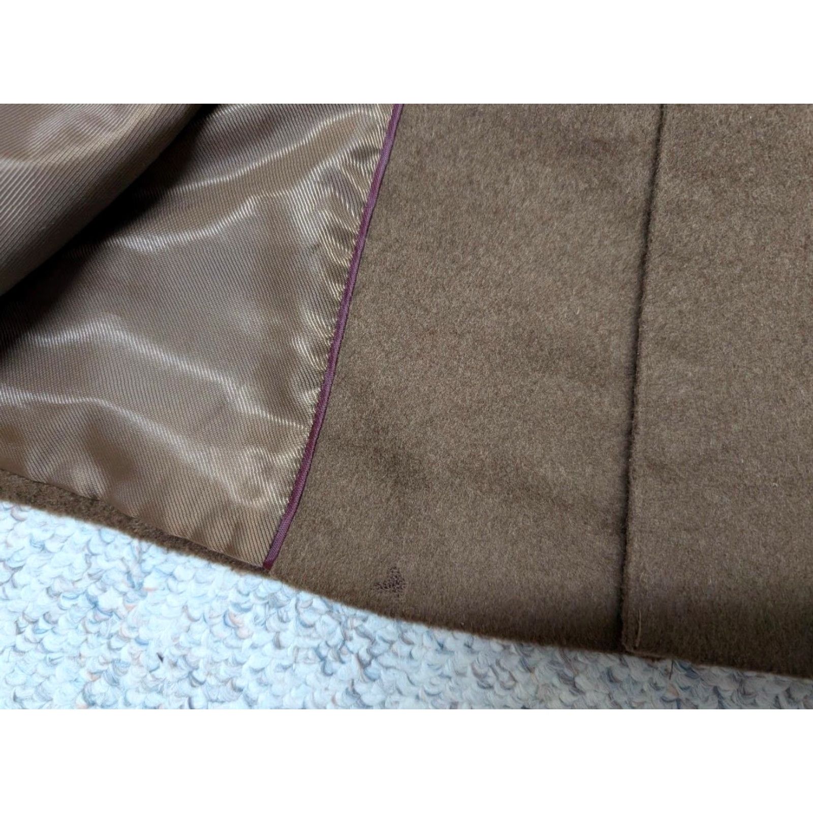 Sean John VINTAGE Sean John Overcoat Coat Mens 42R Brown Flannel Wool Long 1990s 90s Size US XS / EU 42 / 0 - 7 Thumbnail