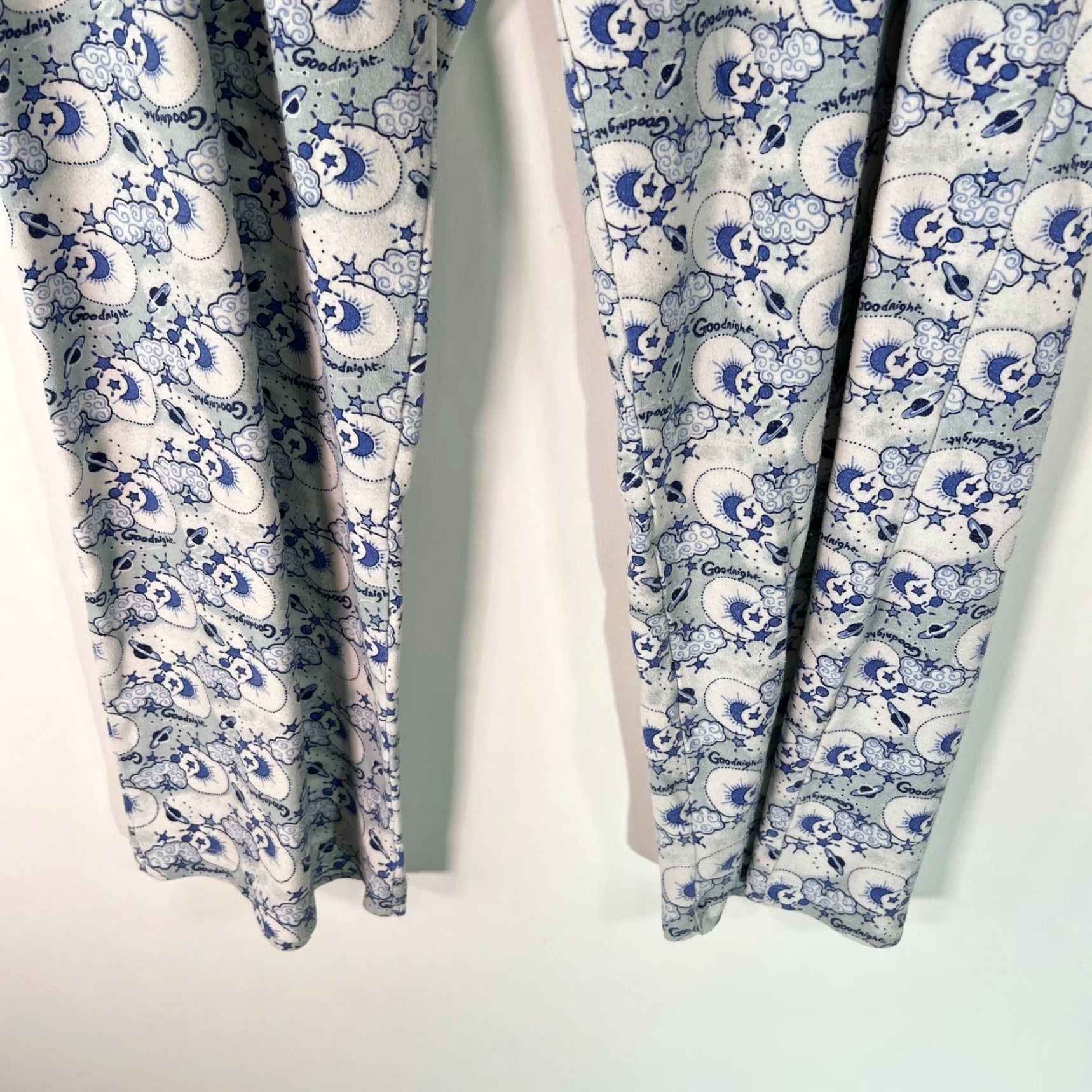Vintage Moon Rocket Womens Blue Good Night Print Cami Top 2 Piece Pajamas Set Size Large Size L / US 10 / IT 46 - 7 Thumbnail