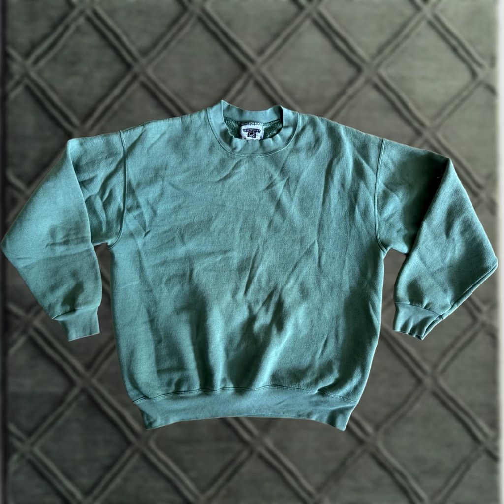 Lee VINTAGE Lee Heavyweight Sweatshirt Crewneck Green Size M/LG 90s Mens Size US M / EU 48-50 / 2 - 1 Thumbnail