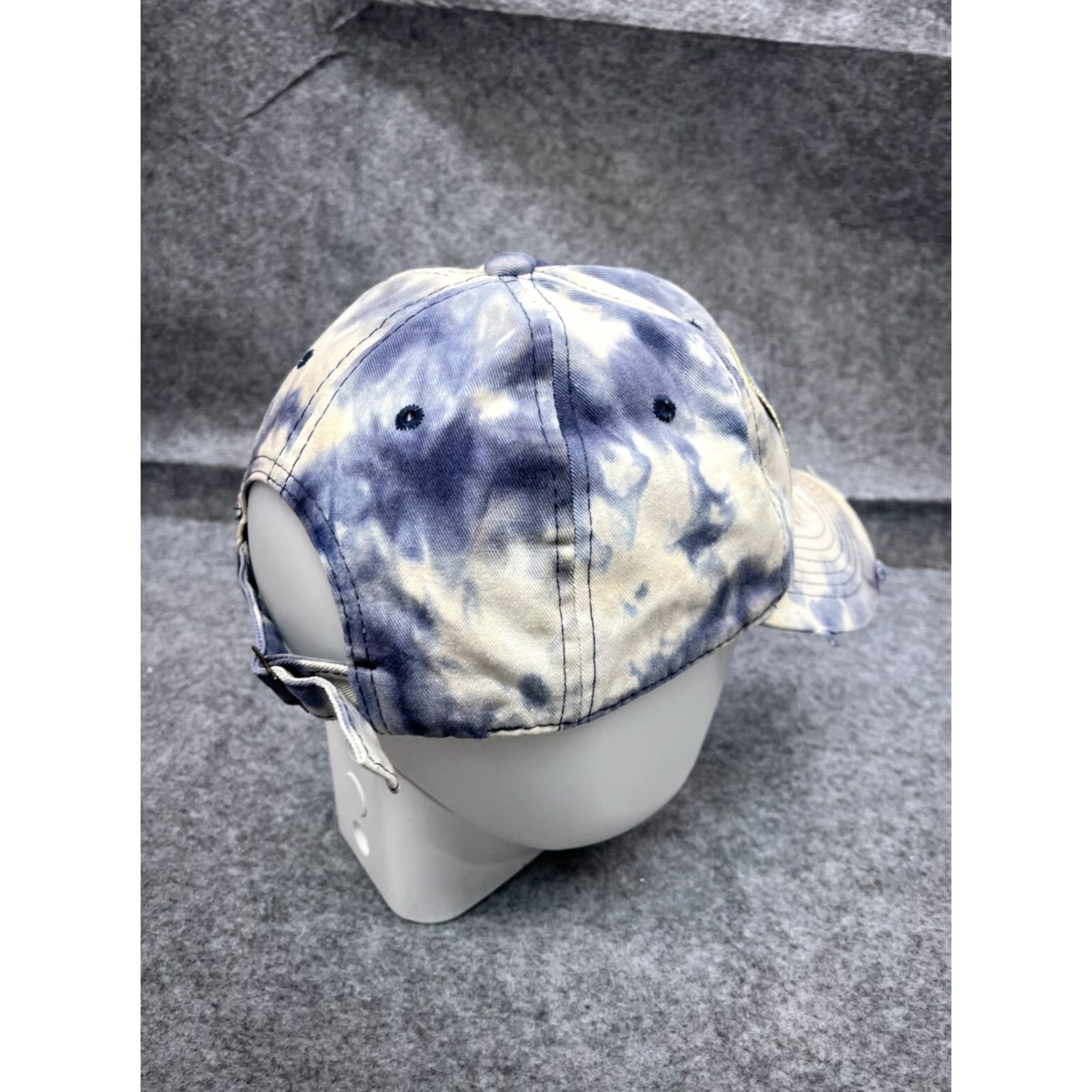 Vintage Pit Bull Itachi Uchiha Hat Cap Snapback Adjustable One Size OS Blue White Tie Dye Cotton Distressed Anime Outdoor Logo Casual Size ONE SIZE - 7 Thumbnail