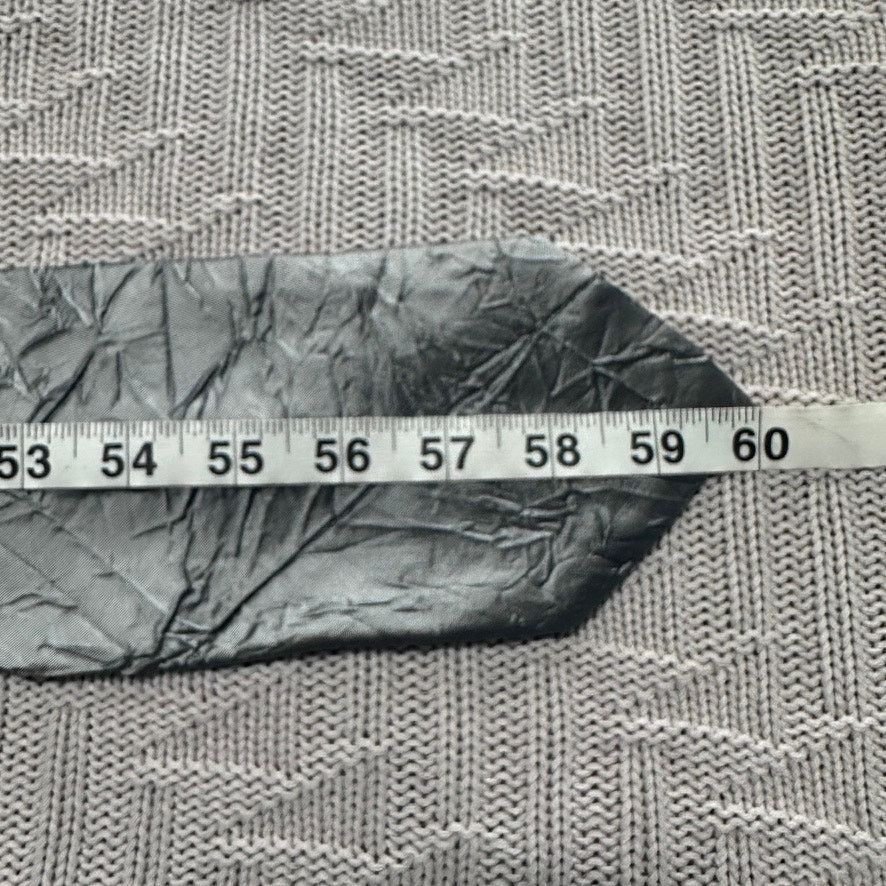 Vintage Enrico Venturi silver gray textured silk tie Size ONE SIZE - 6 Thumbnail