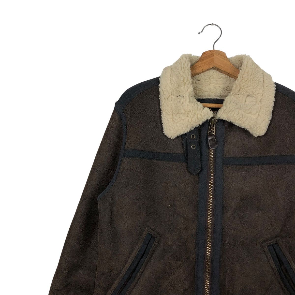 Alpha Industries VINTAGE SHEARLING LEATHER SHEEPSKIN JACKET ALPHA INDUSTRIES Size US L / EU 52-54 / 3 - 9 Thumbnail