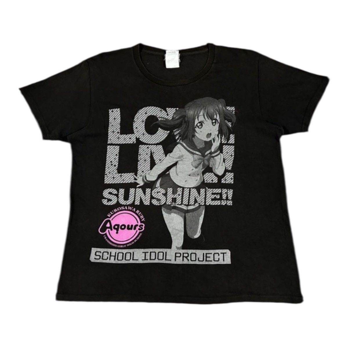Anime × Japanese Brand × Vintage Vintage y2k school idol project love live sunshine black tee Size US L / EU 52-54 / 3 - 1 Thumbnail