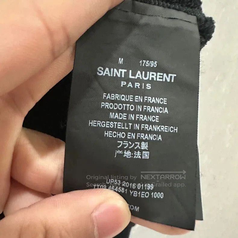 Saint Laurent Paris Saint Laurent Black Hooded Sweatshirt. Size US M / EU 48-50 / 2 - 6 Thumbnail