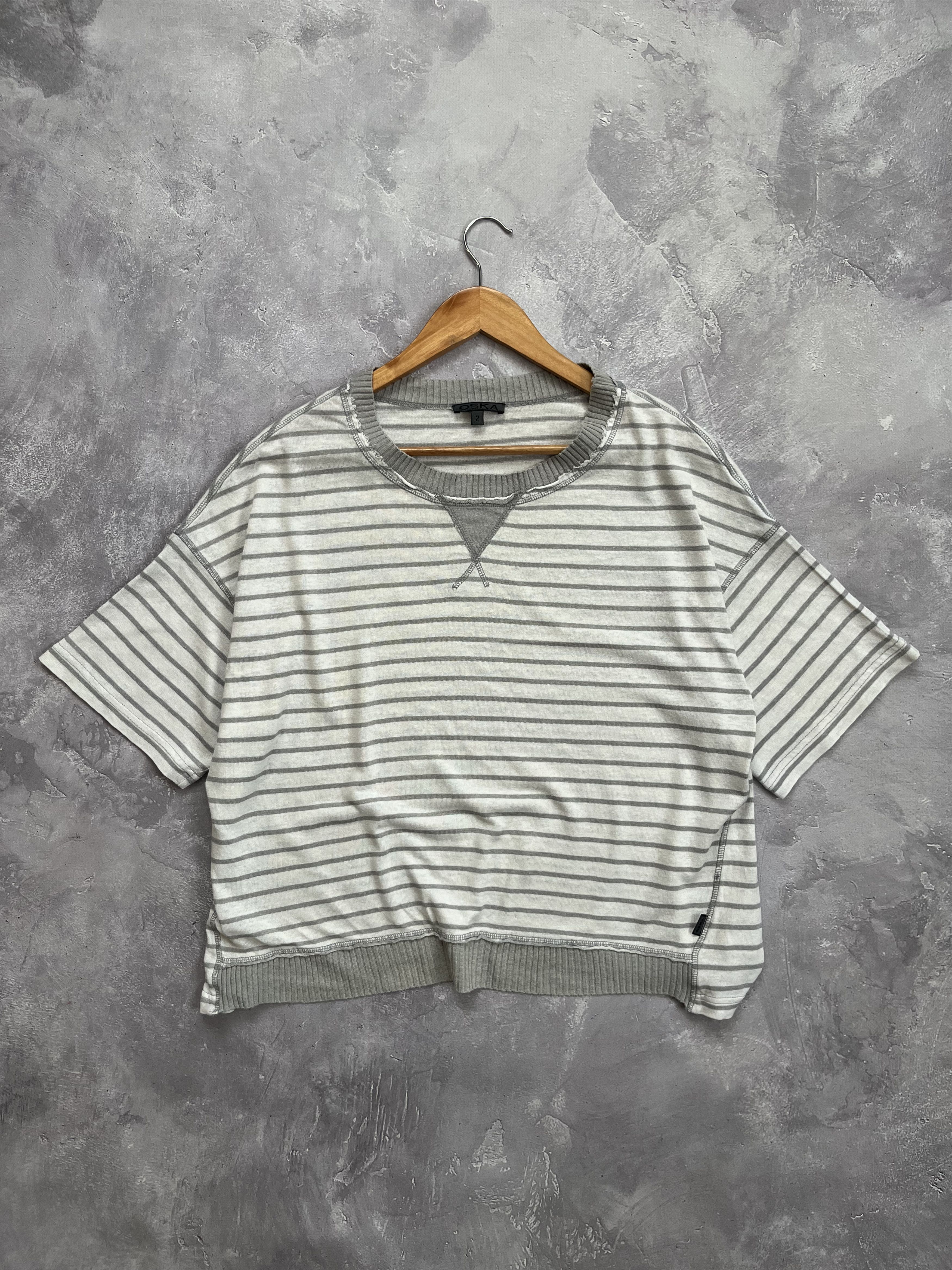 OSKA OSKA Hemp Cotton Oversized Tunic Striped Lagenlook Top Size M / US 6-8 / IT 42-44 - 1 Thumbnail