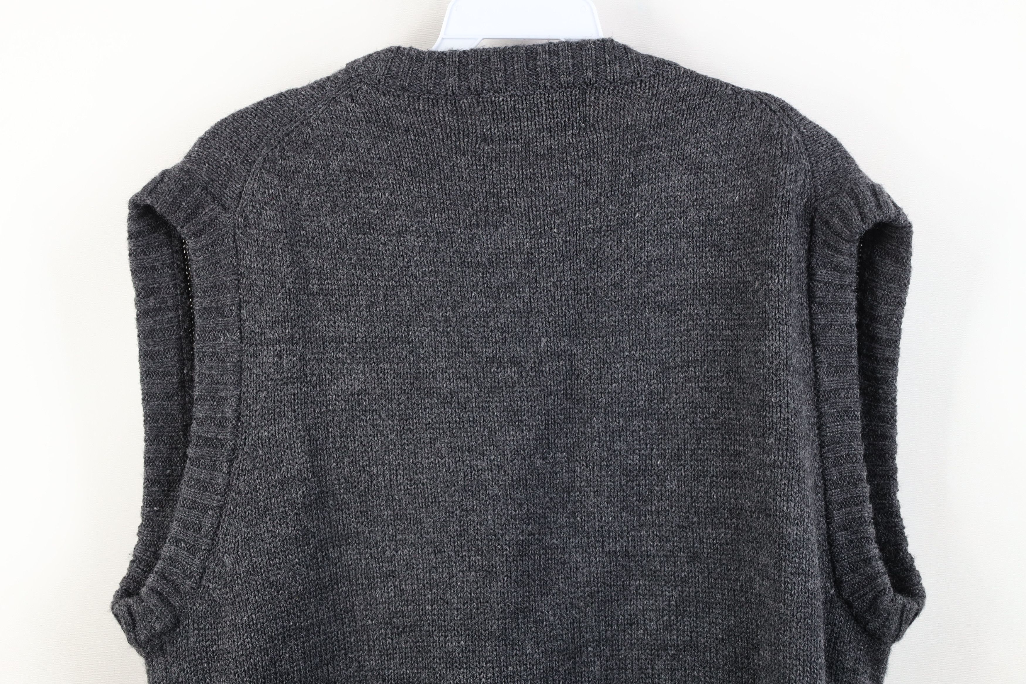 Vintage Vintage 70s 80s Streetwear Ribbed Knit Cardigan Sweater Vest Size US M / EU 48-50 / 2 - 11 Thumbnail