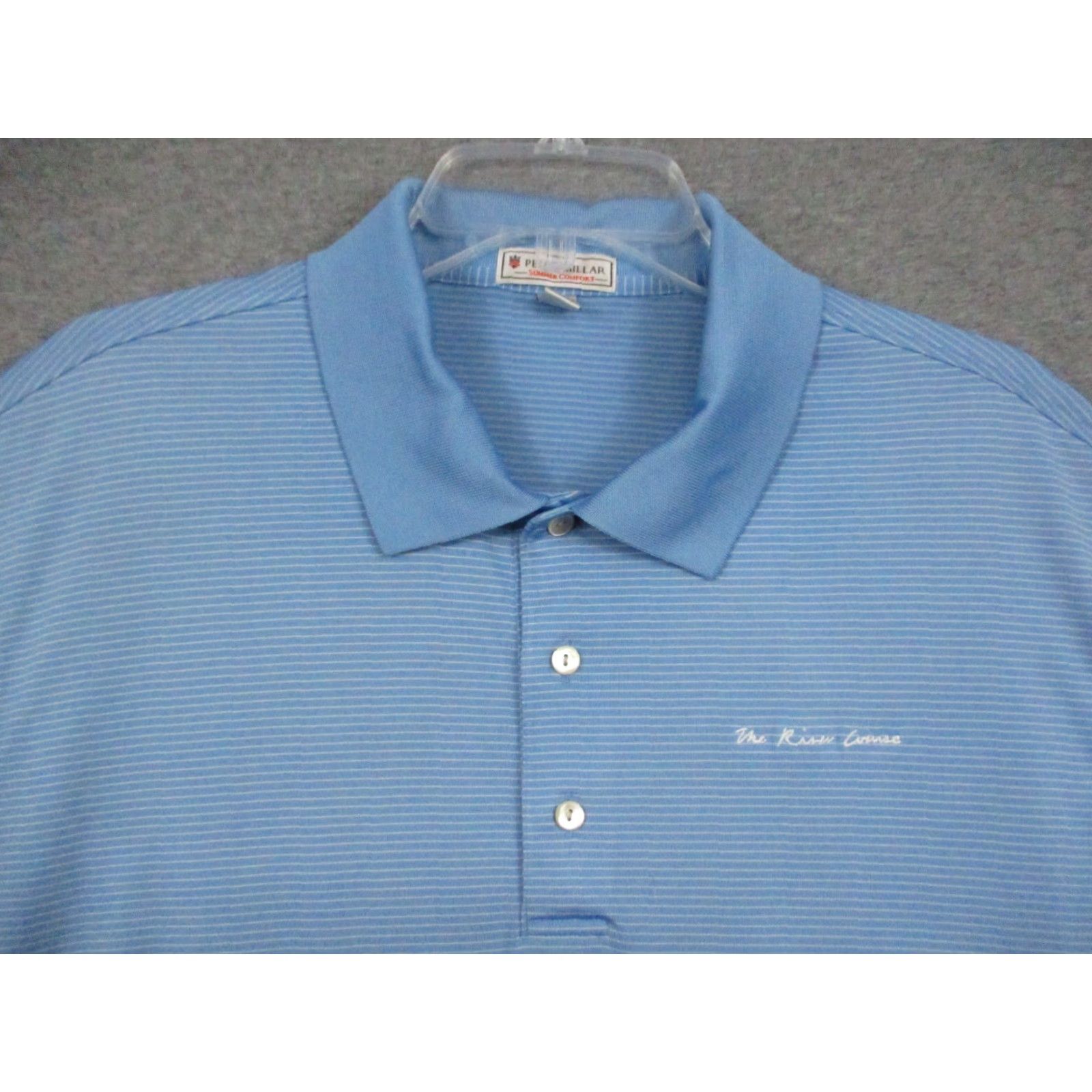 Vintage Polo Shirt XL Men Blue Short Sleeve The River Course Peter Millar Summer Comfort Polo Shirt Men XL Blue Short Sleeve The River Course Size US XL / EU 56 / 4 - 4 Thumbnail