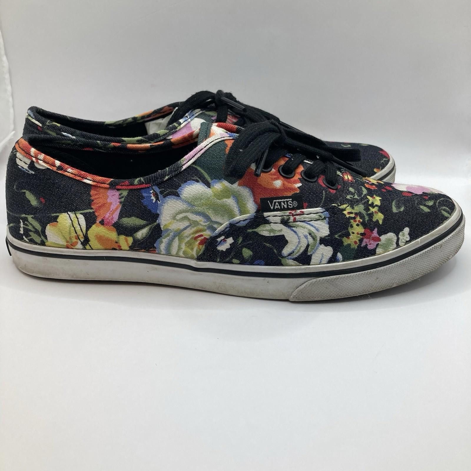 Vans Women’s Size 7 Vans Black Flowers Low Top Canvas Sneakers Size US 7 / IT 37 - 6 Thumbnail