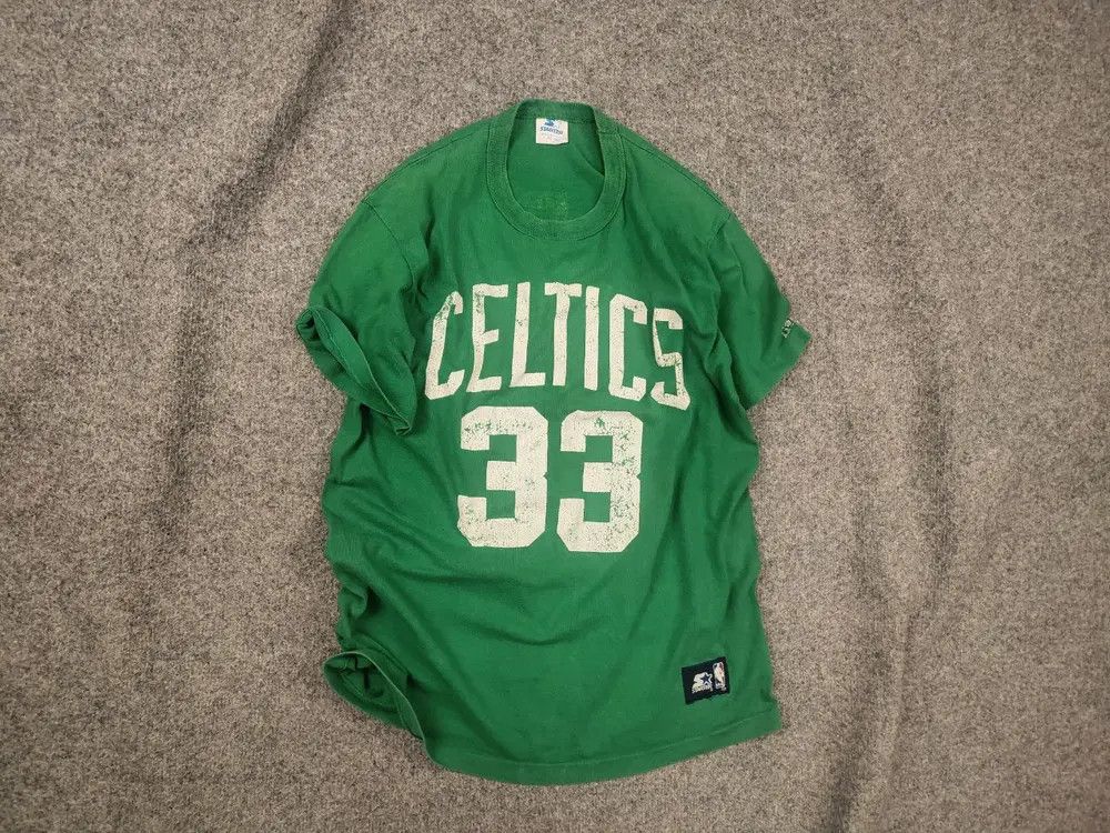 NBA Vintage 90's Starter Larry Bird Celtics 33 NBA Graphic Shirt Size US L / EU 52-54 / 3 - 1 Thumbnail