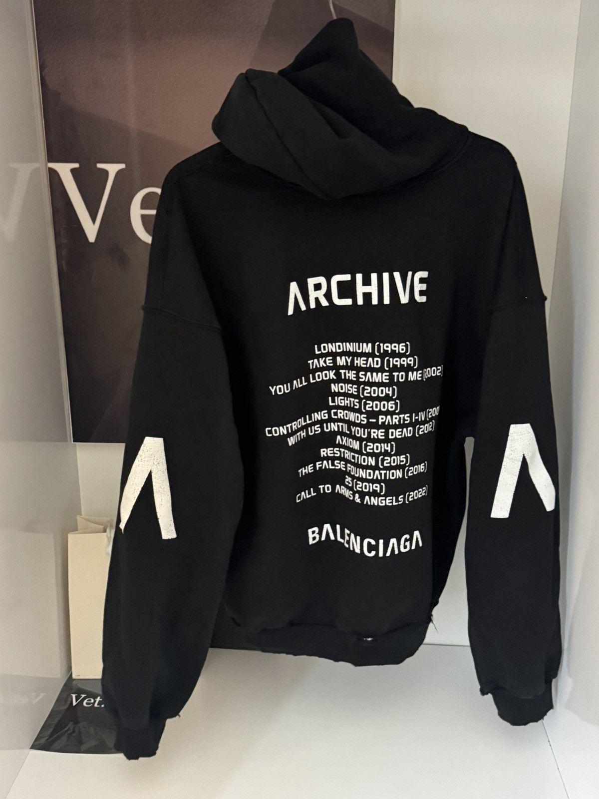 Balenciaga ✅Balenciaga Archive music distressed black zip hoodie Size US XS / EU 42 / 0 - 3 Thumbnail