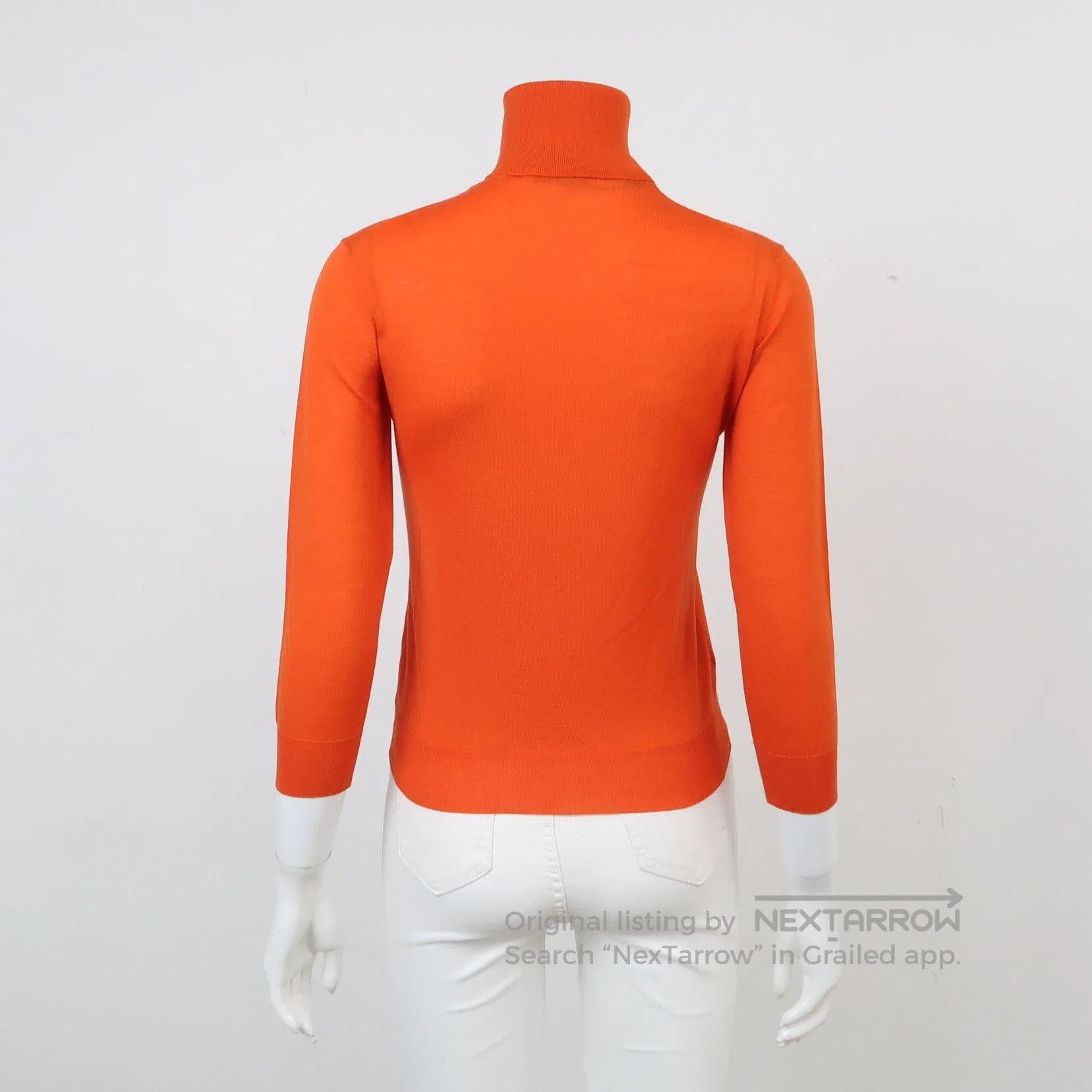 Prada Prada Orange Logo Turtleneck Sweater for Women . Size XXS / US 00 / IT 34 - 1 Thumbnail