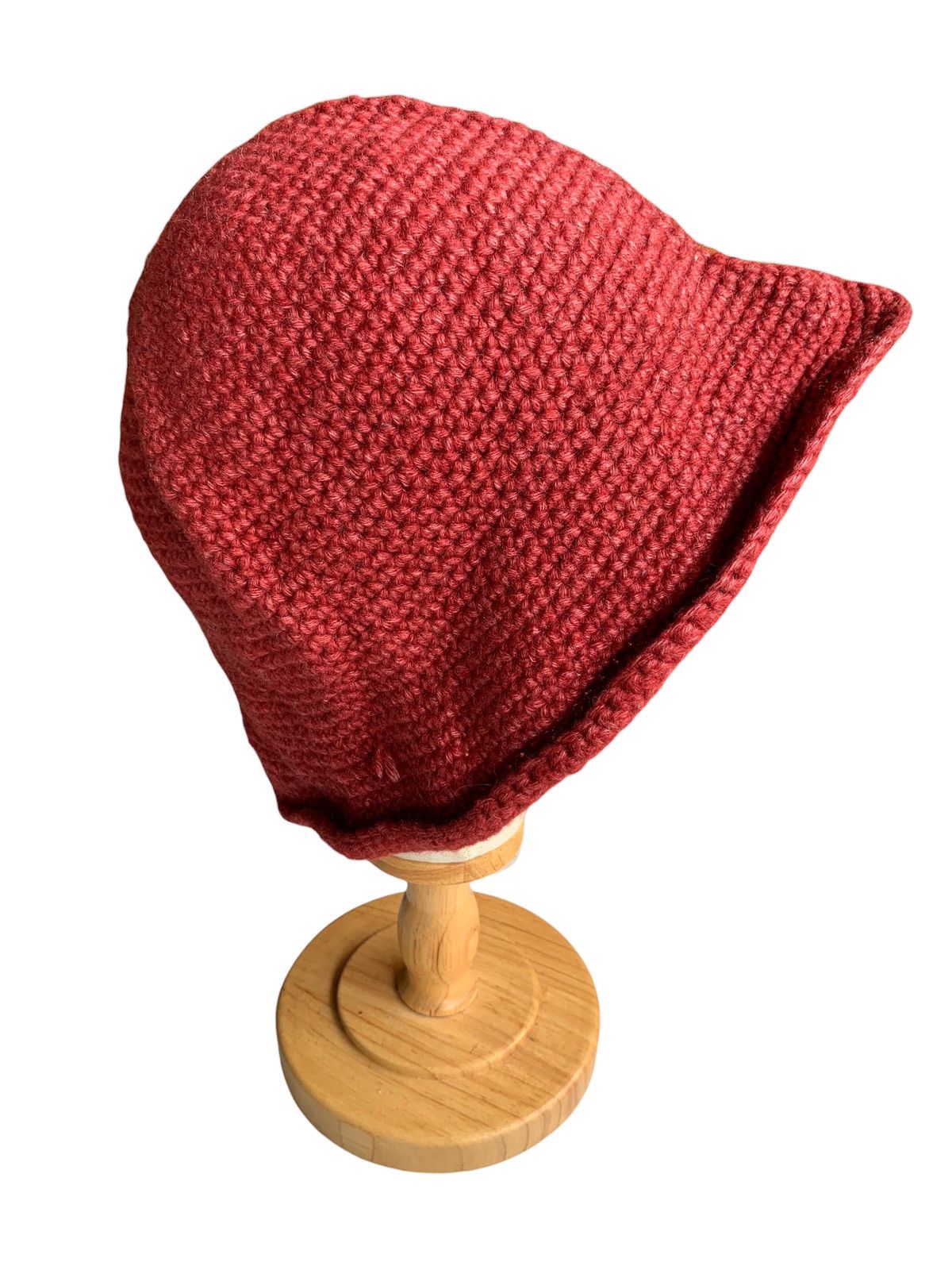 Handmade × Japanese Brand Knitted Crochet Hippies style Big Bucket Hats Size ONE SIZE - 9 Thumbnail