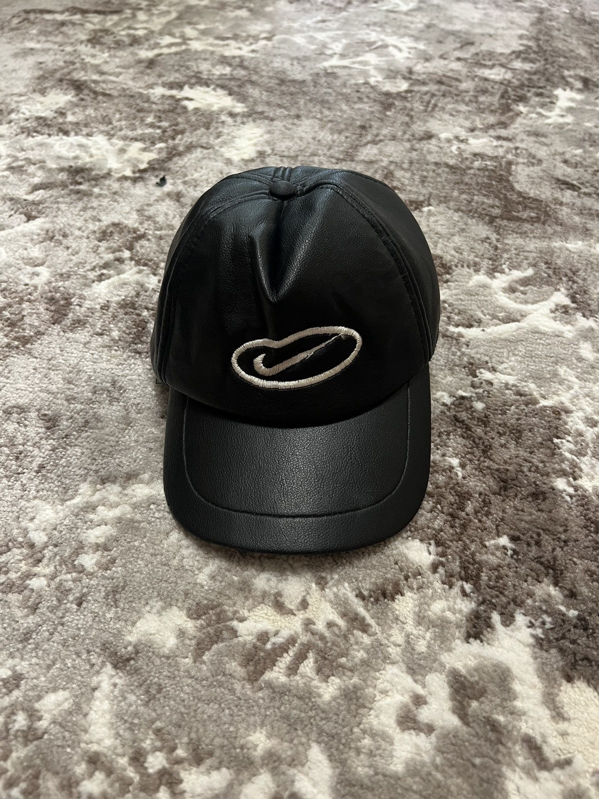 Nike × Vintage Vintage 90s Nike Leather Rare Y2k Swoosh logo Cap Size ONE SIZE - 3 Thumbnail