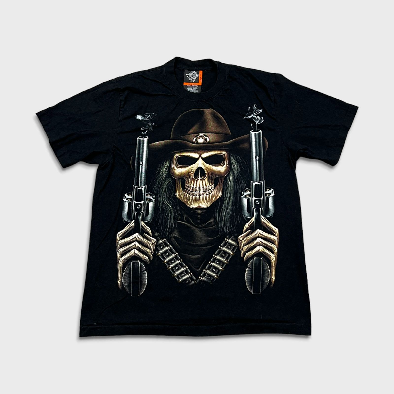 Vintage Vintage Y2K Skeleton Cowboy Medium Double Sided Graphic Tee Size US M / EU 48-50 / 2 - 1 Thumbnail
