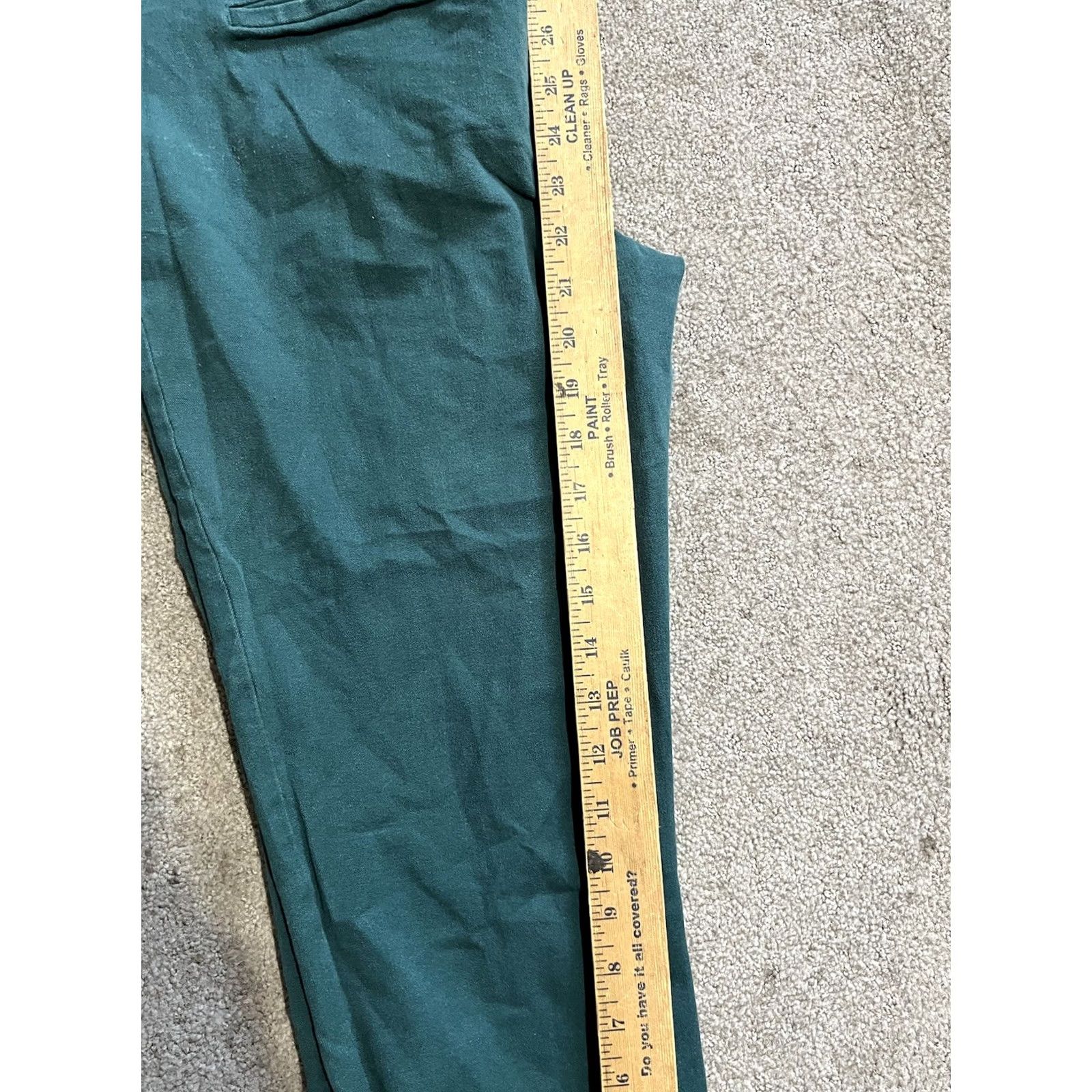 Old Navy Old Navy Pixie Pants Women Size 12 Green Cropped Capri Slim High Rise Capris, 21 Inseam, Cotton Blend, Button Fly, Pockets, Regular, Women Size 34" / US 12 / IT 48 - 7 Thumbnail
