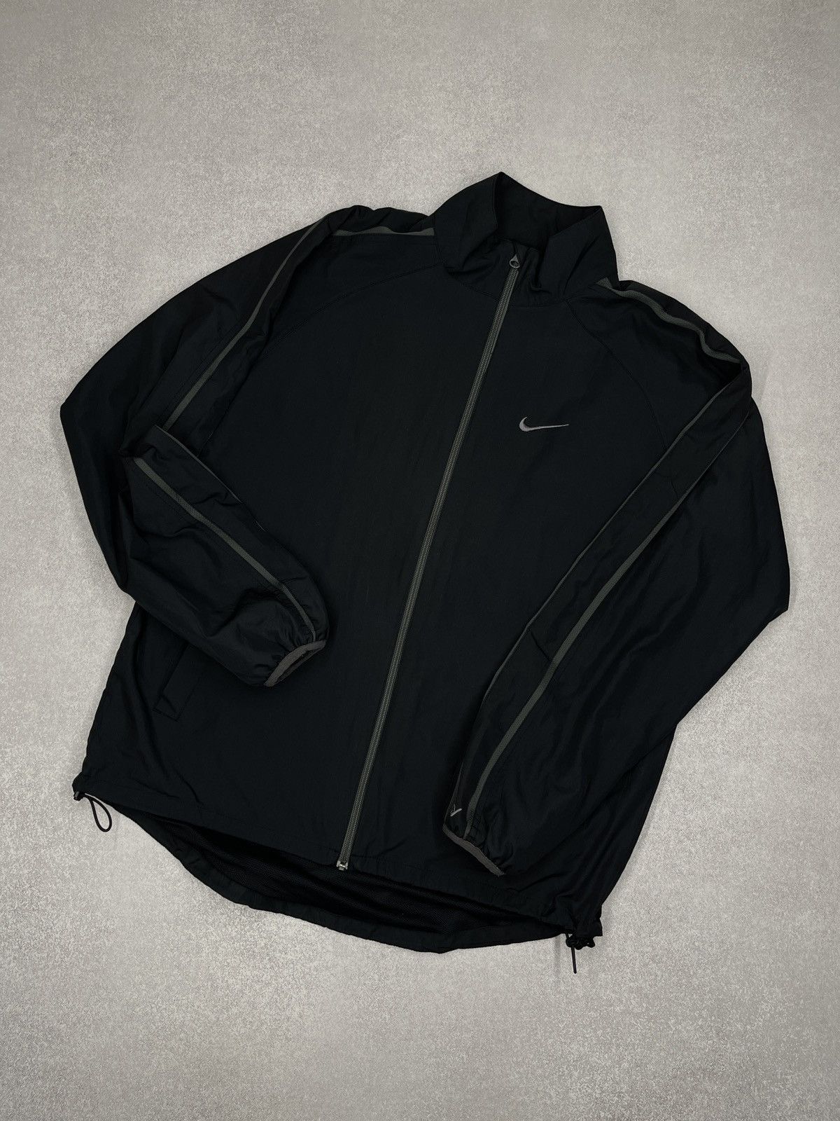 Vintage Nike Athletic Light Jacket Black Drill Y2K ACG TN