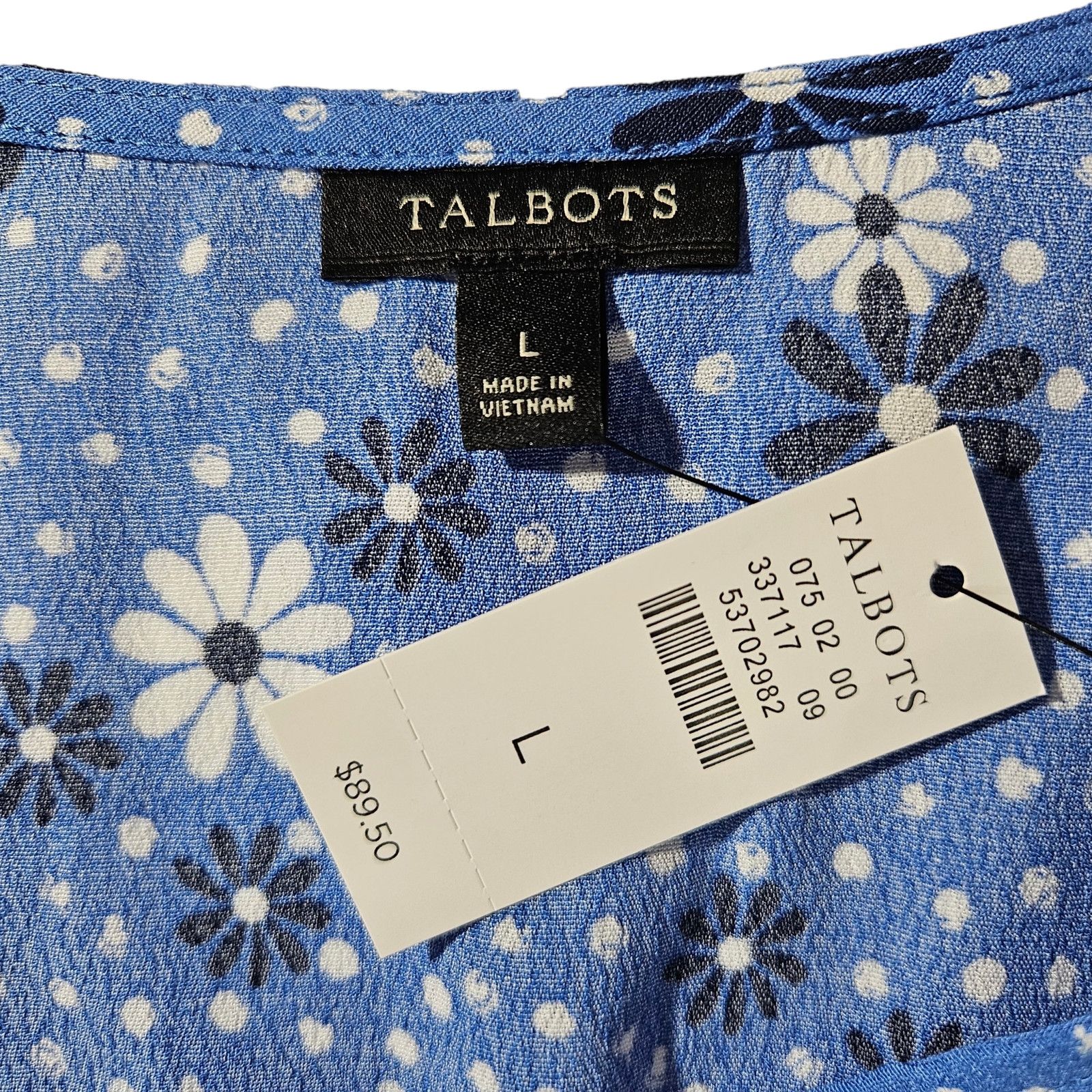Other NWT Talbots Poet Sleeve Wrap Daisy & Dots Blouse Sz. L Size L / US 10 / IT 46 - 5 Thumbnail