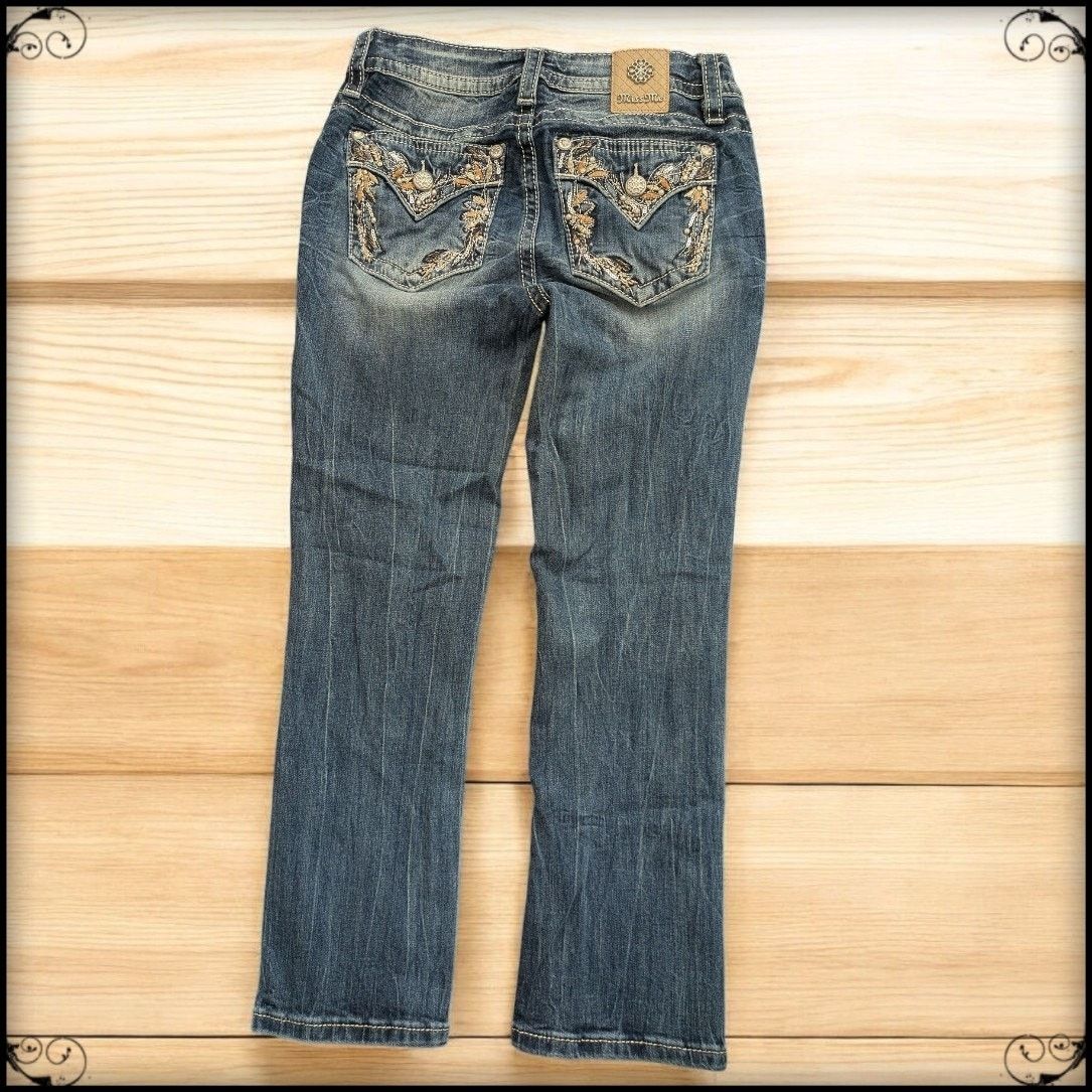 Miss Me MISS ME Los Angeles Mid Rise Capri Jeans Beaded Bling Pocket Size 26" / US 2 / IT 38 - 2 Thumbnail