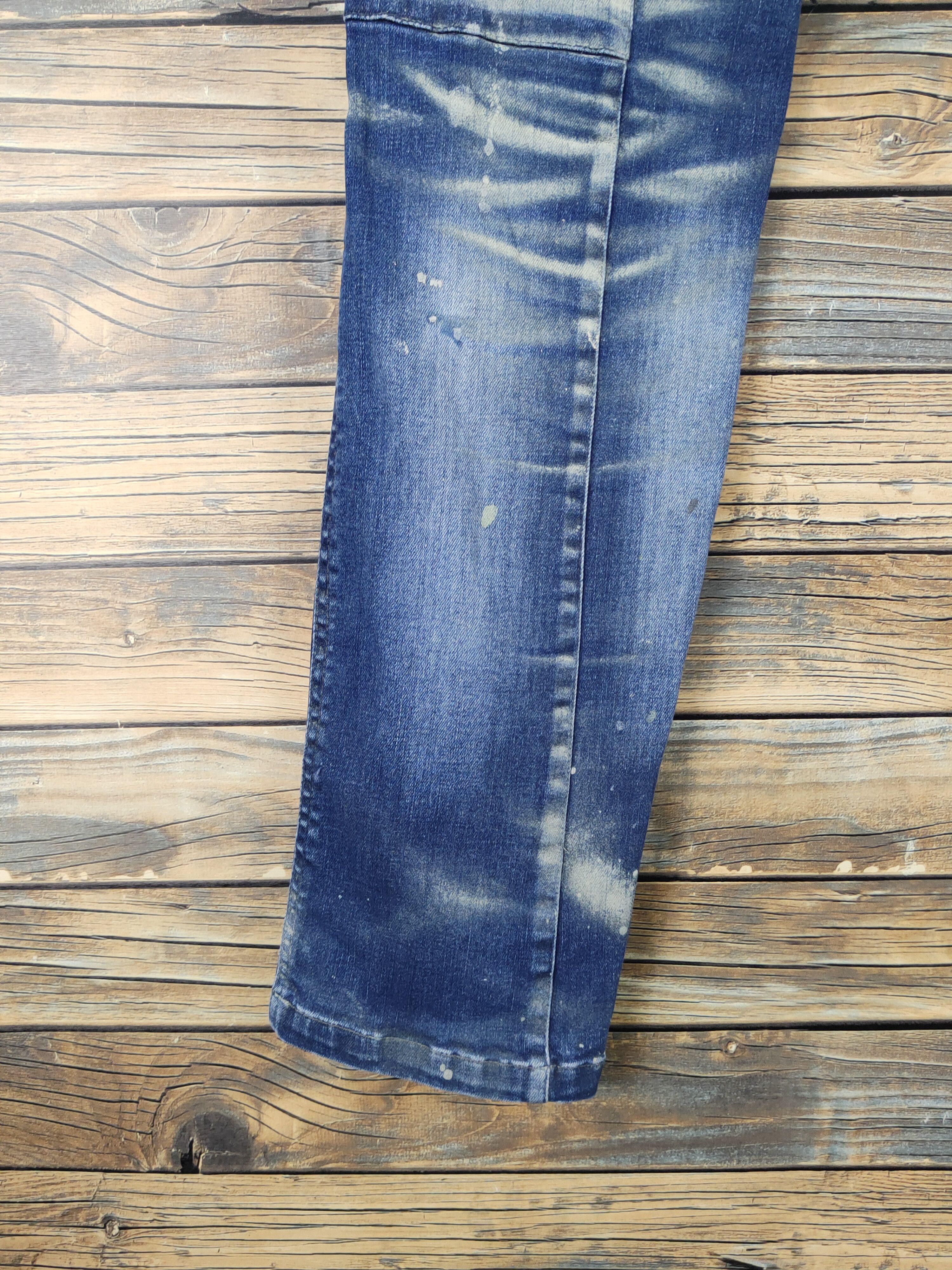 Japanese Brand I'z Frontier utility Distressed Ripped denim Jeans #W1981 Size US 30 / EU 46 - 13 Thumbnail