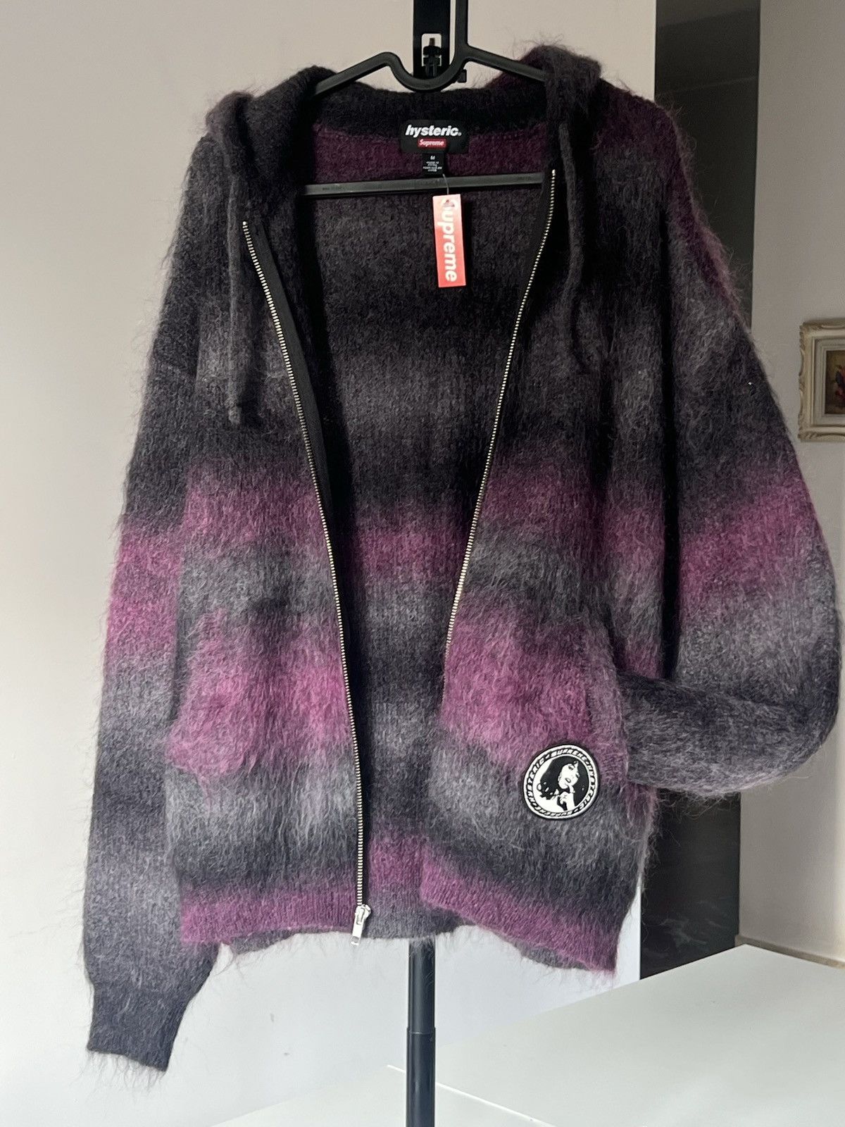 Hysteric Glamour × Supreme Supreme®/Hysteric Glamour Mohair Zip Up Hooded Sweater Size US M / EU 48-50 / 2 - 8 Thumbnail