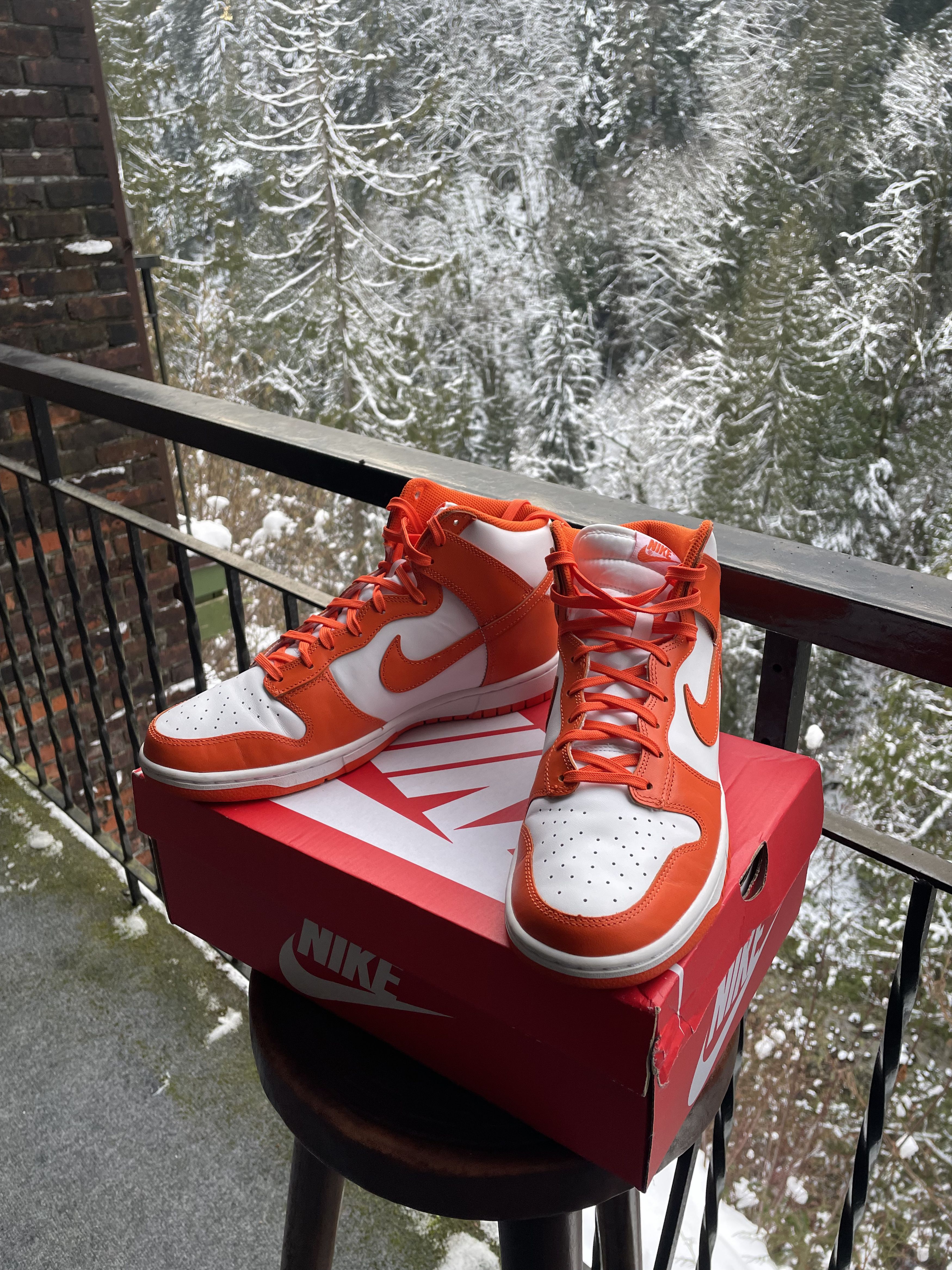 Nike Nike High Dunk Retro White/Orange Size US 10 / EU 43 - 1 Thumbnail