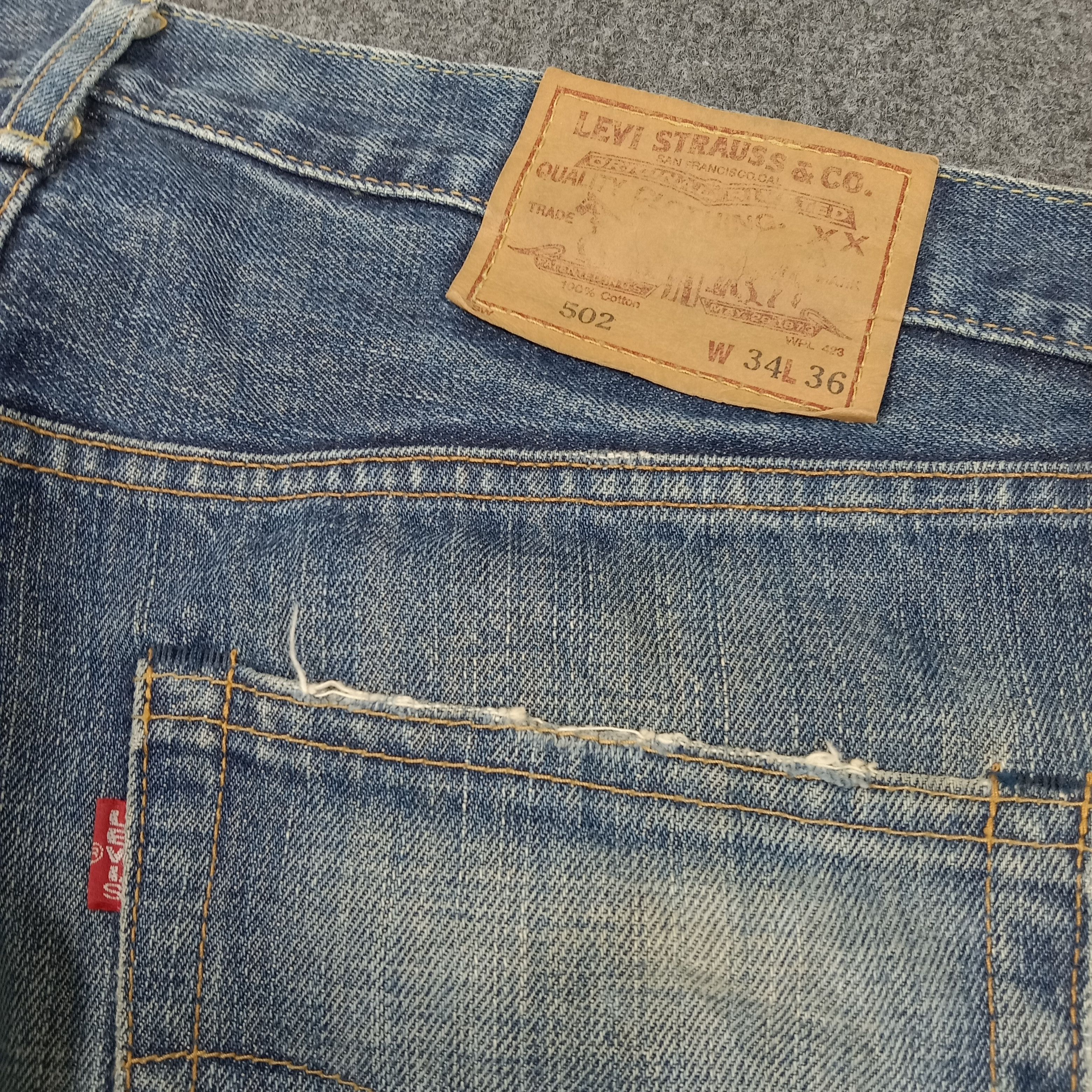 Levi's Levi's 502 Big E Selvedge Distressed 90's Denim Jeans E1A33 Size US 34 / EU 50 - 7 Thumbnail