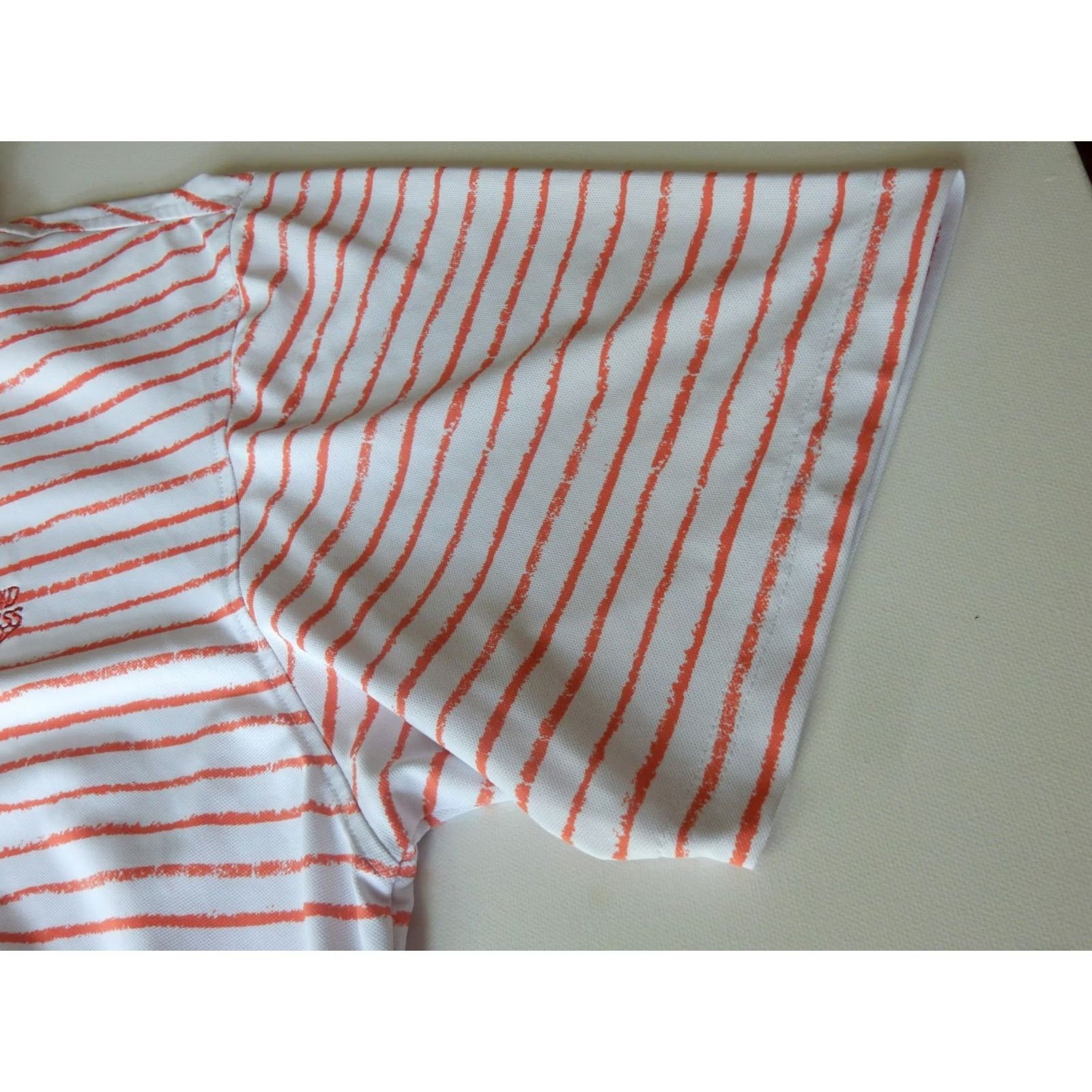 Footjoy FootJoy Polo Shirt Striped Orange Men M Short Sleeve Polyester Size M Shirt Mens Size US M / EU 48-50 / 2 - 3 Thumbnail